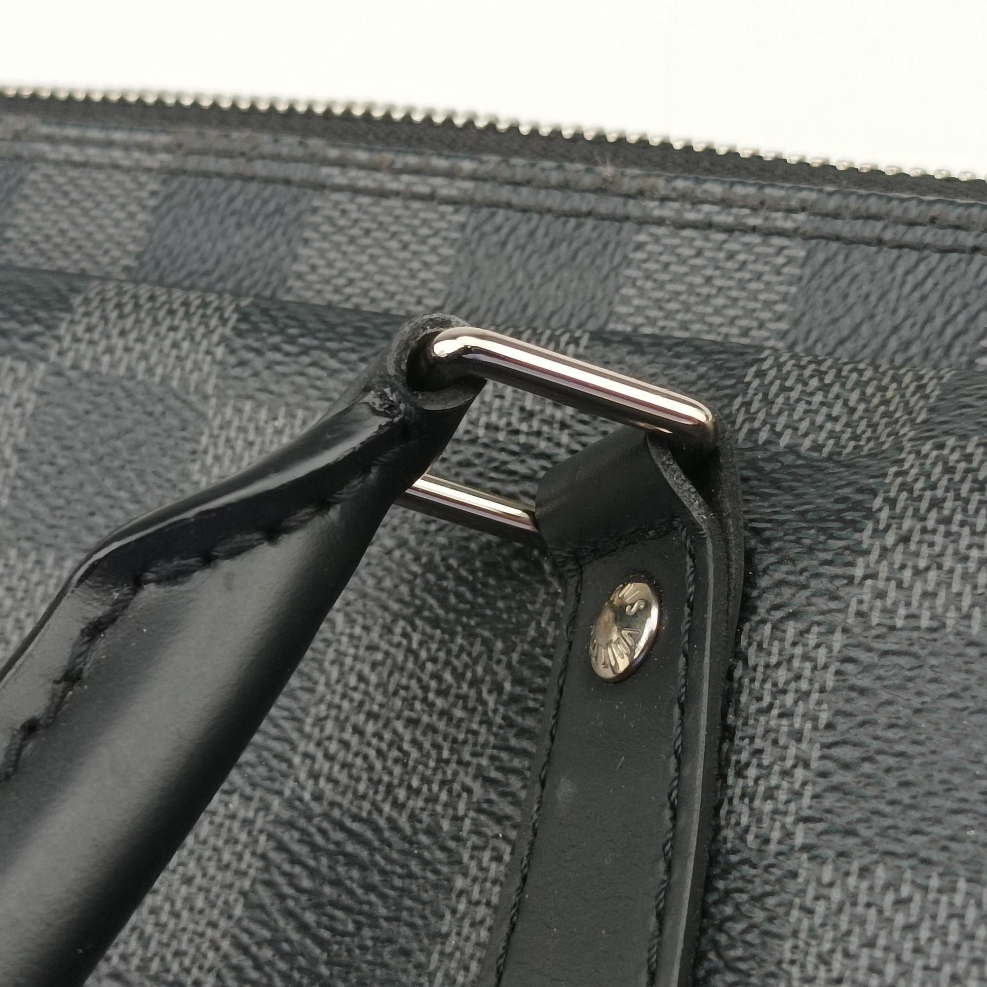 Porte Documents Voyage PM Noir Damier Graphite N41478 GI0168ポルト ドキュマン ヴォワヤージュ PM ノワール ダミエ グラフィット N41478 GI0168