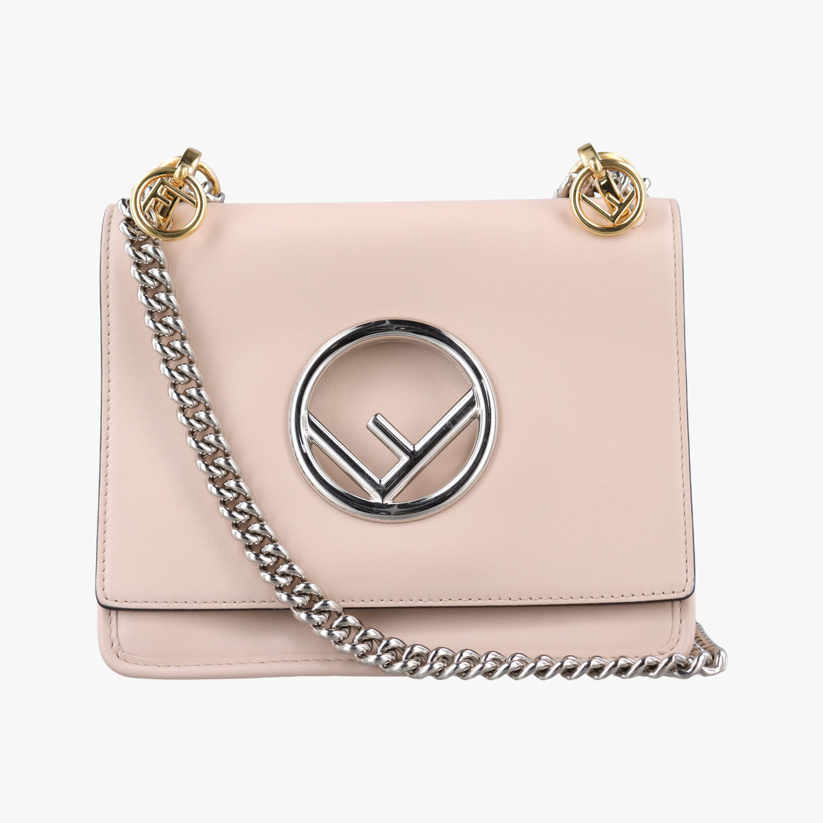 Secondhand Fendi KAN I F Pink Leather 8BT286 shoulderbag | stylenewstar
