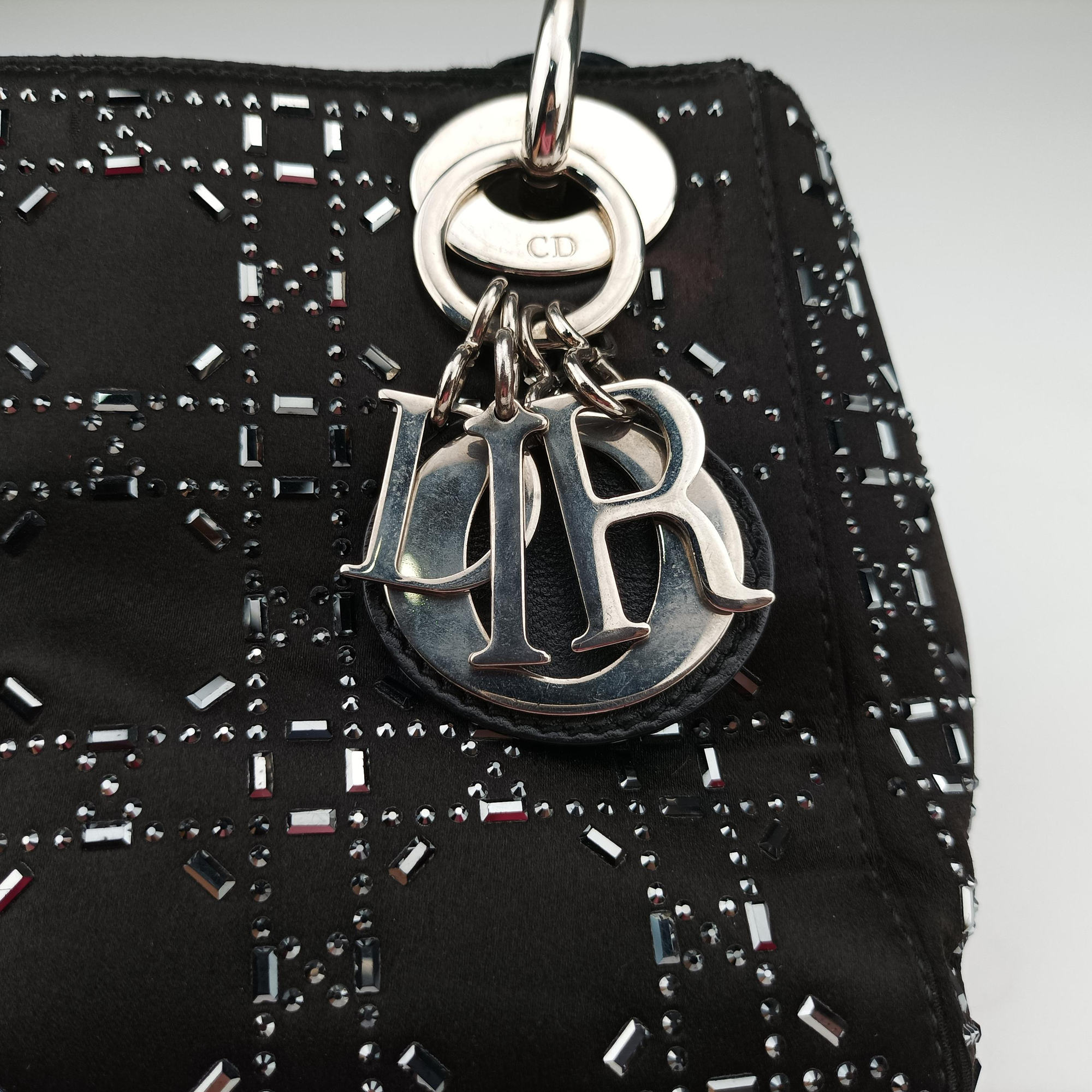 Lady Dior Black Silk 19-MA-0118レディディオール ブラック シルク 19-MA-0118