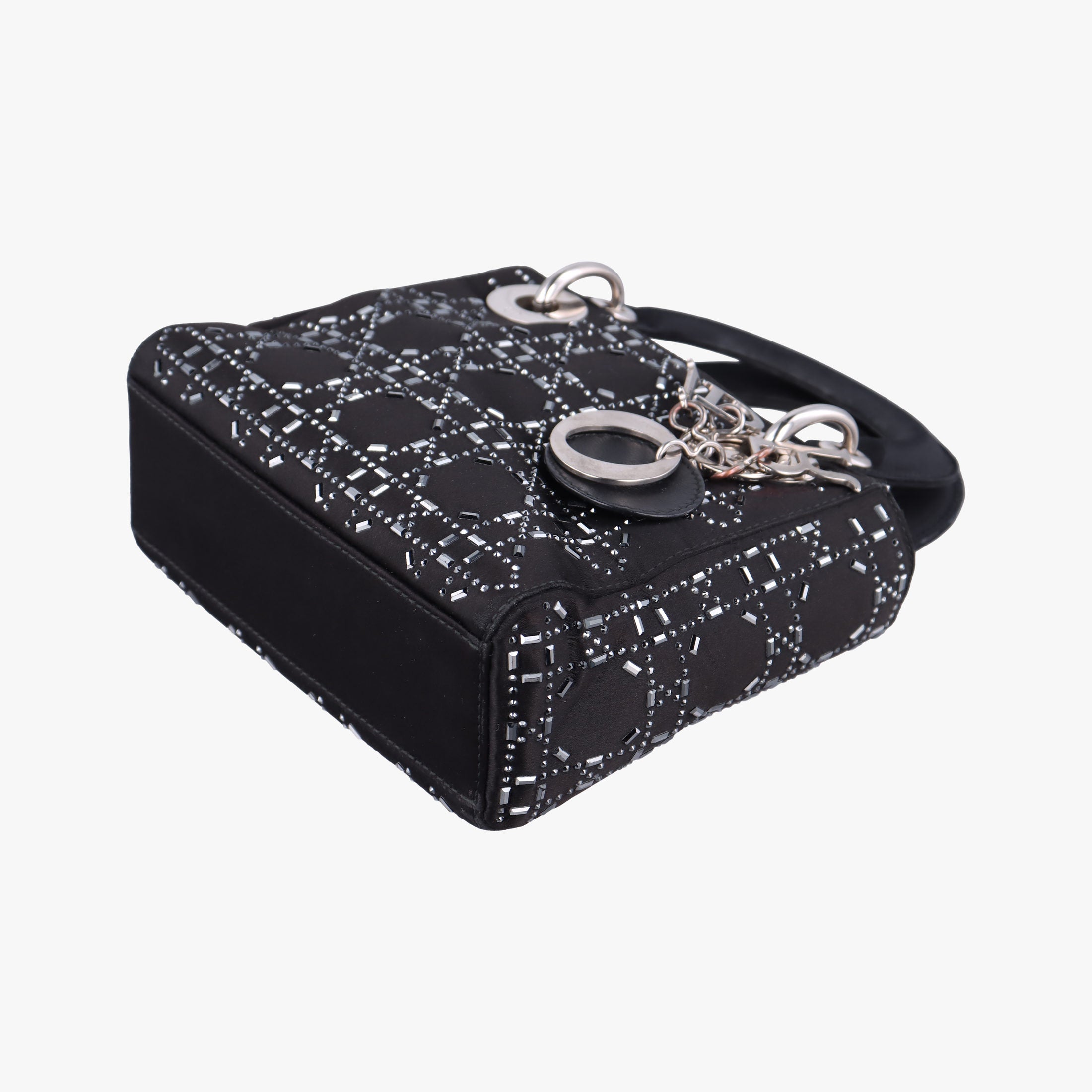 Lady Dior Black Silk 19-MA-0118レディディオール ブラック シルク 19-MA-0118