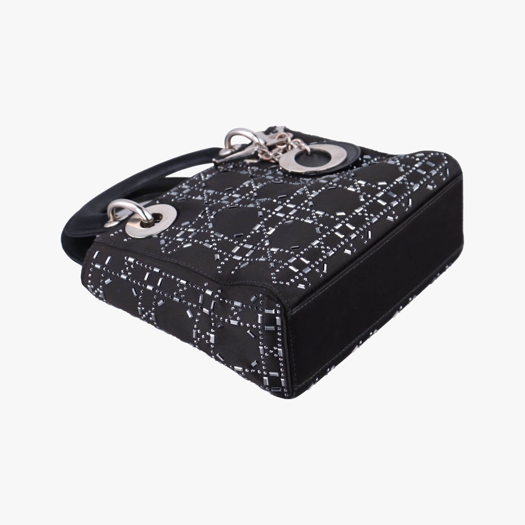 Lady Dior Black Silk 19-MA-0118レディディオール ブラック シルク 19-MA-0118