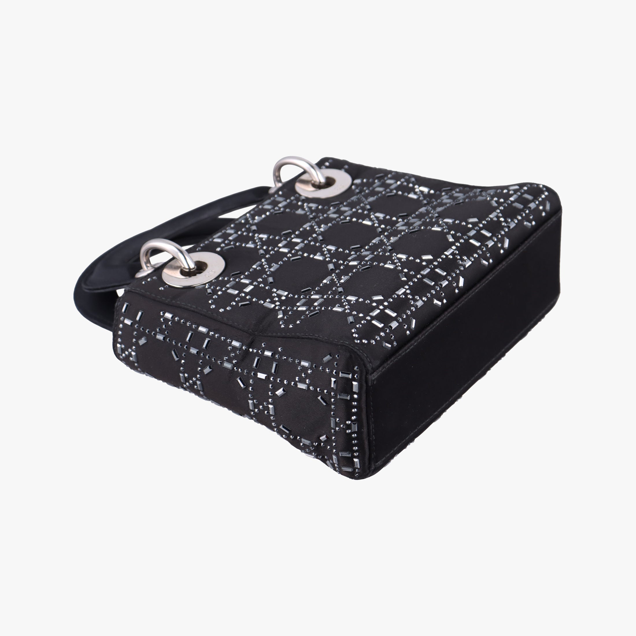 Lady Dior Black Silk 19-MA-0118レディディオール ブラック シルク 19-MA-0118