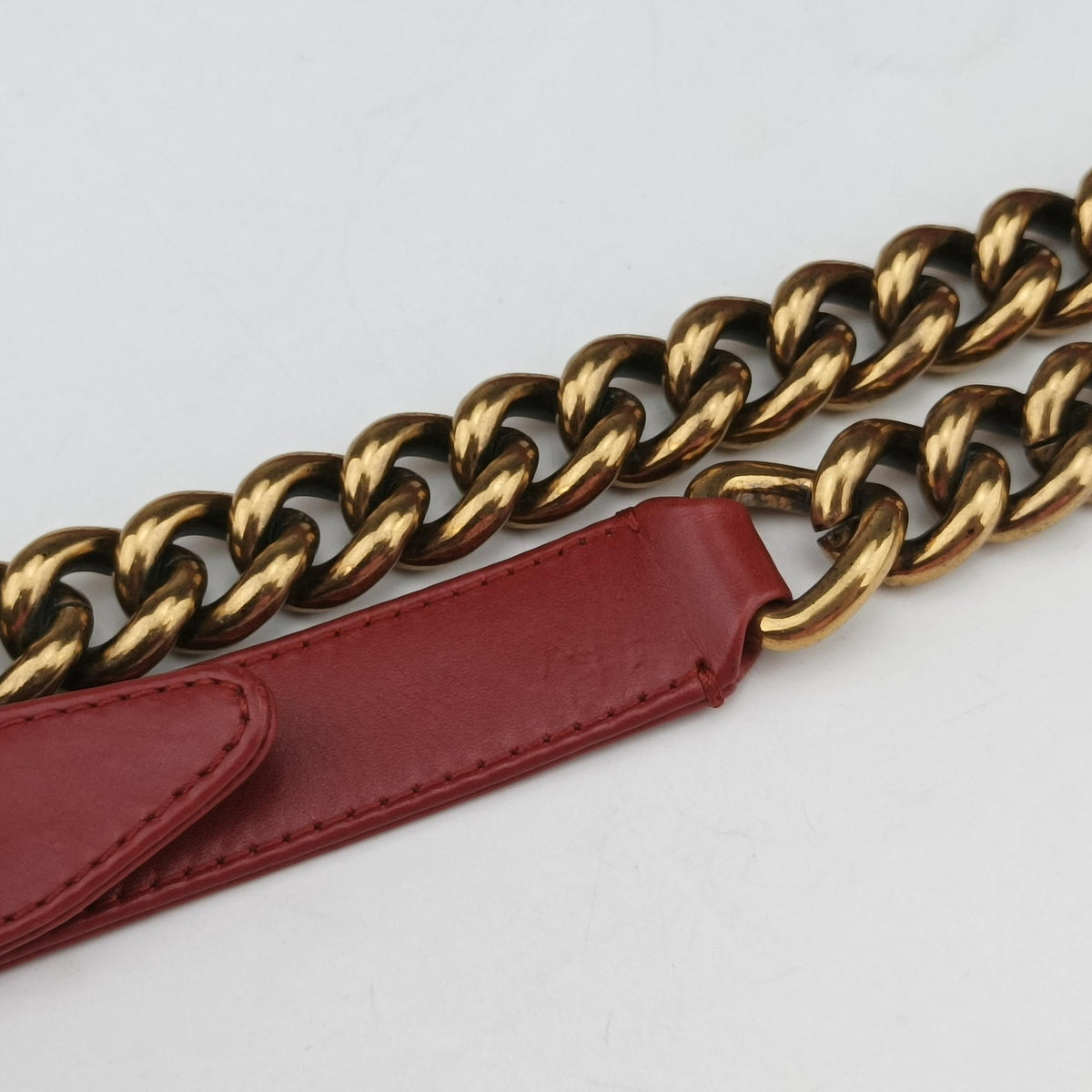 Pre-owned Chanel BOY CHANEL Red Leather A66711 shoulderbag | stylenewstar