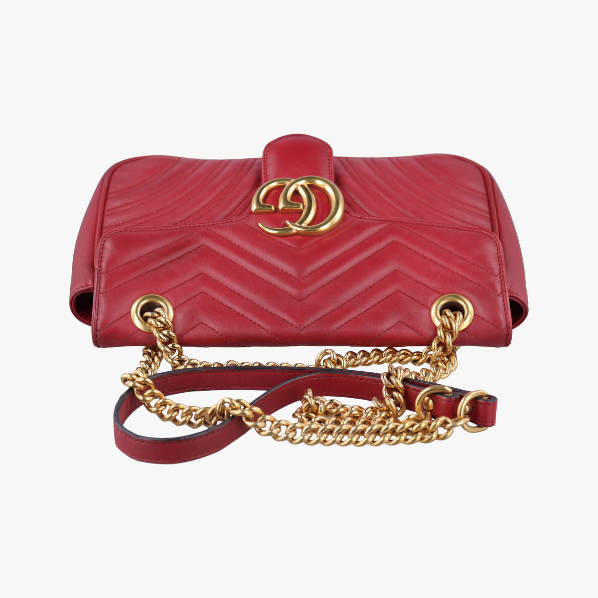 GG Marmont Red Leather 443497 F020287399GGマーモント レッド レザー 443497 F020287399