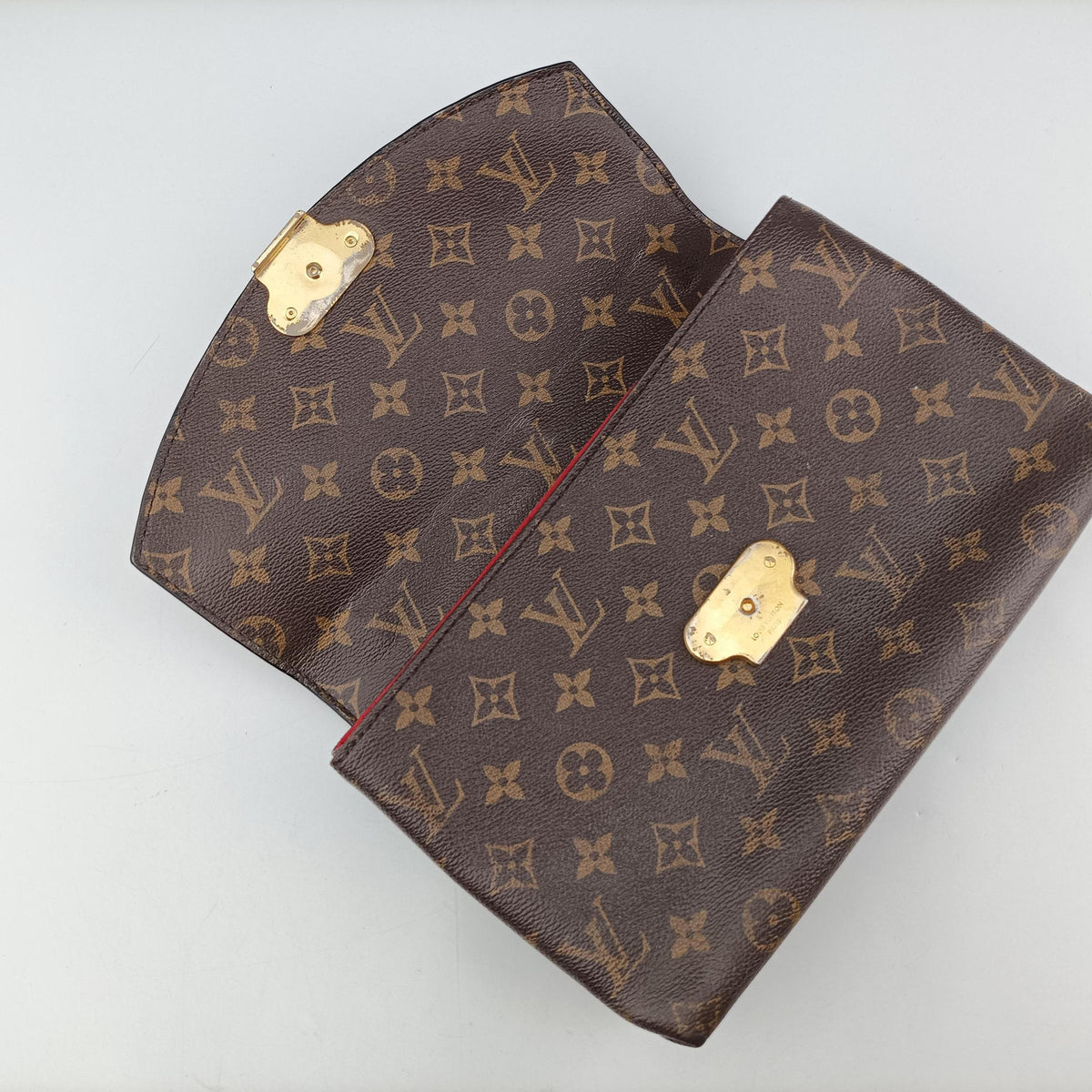 SAINT PLACIDE brown×CERISE Monogram Canvas×calf leather M43713 CA0198サンプラシード モノグラム/ブラウン×スリーズ モノグラムキャンバス×カーフレザー M43713 CA0198