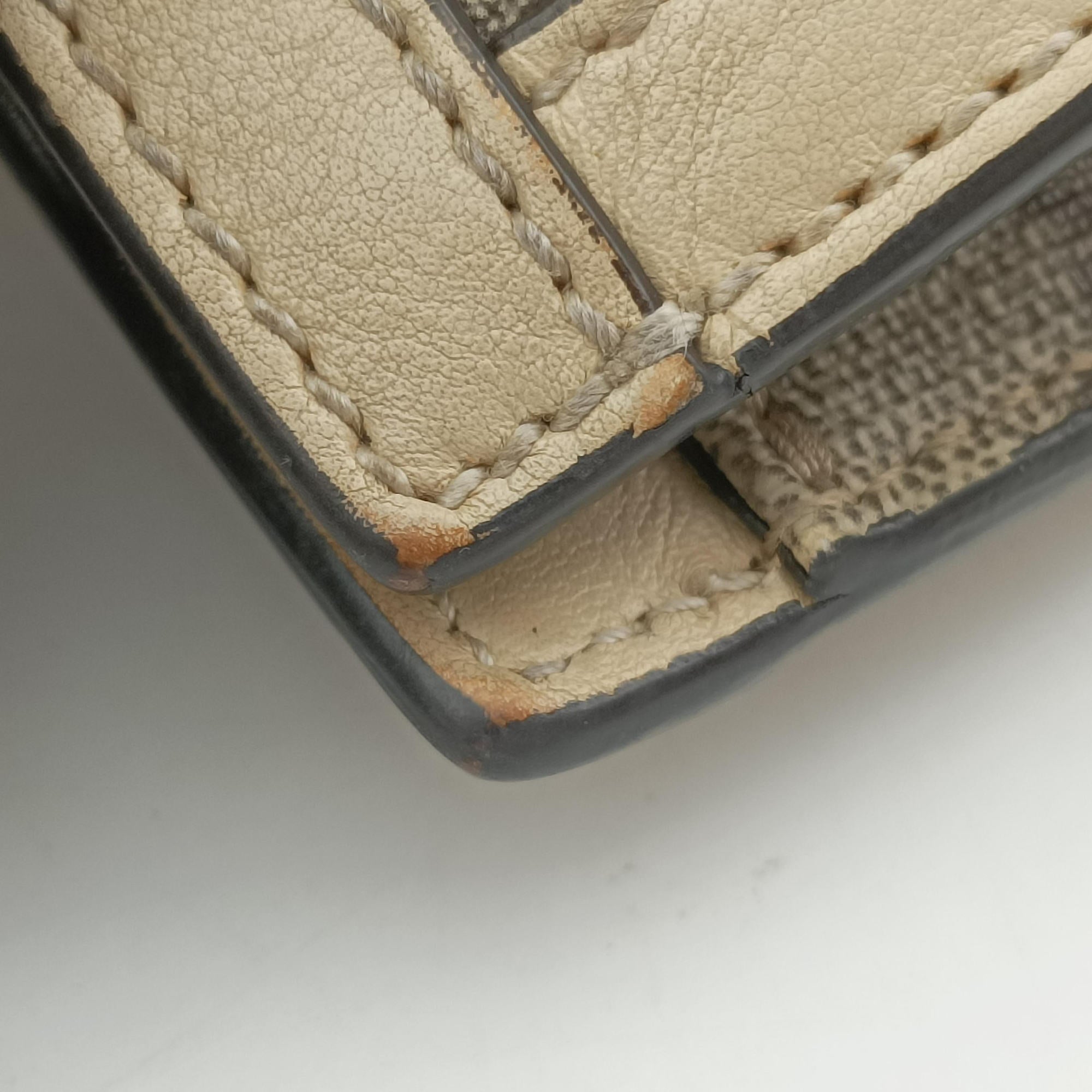 Padlock Brown×white PVC coated canvas×Leather 498156 F033868007パドロック ブラウン×ホワイト PVCコーティングキャンバス×レザー 498156 F033868007