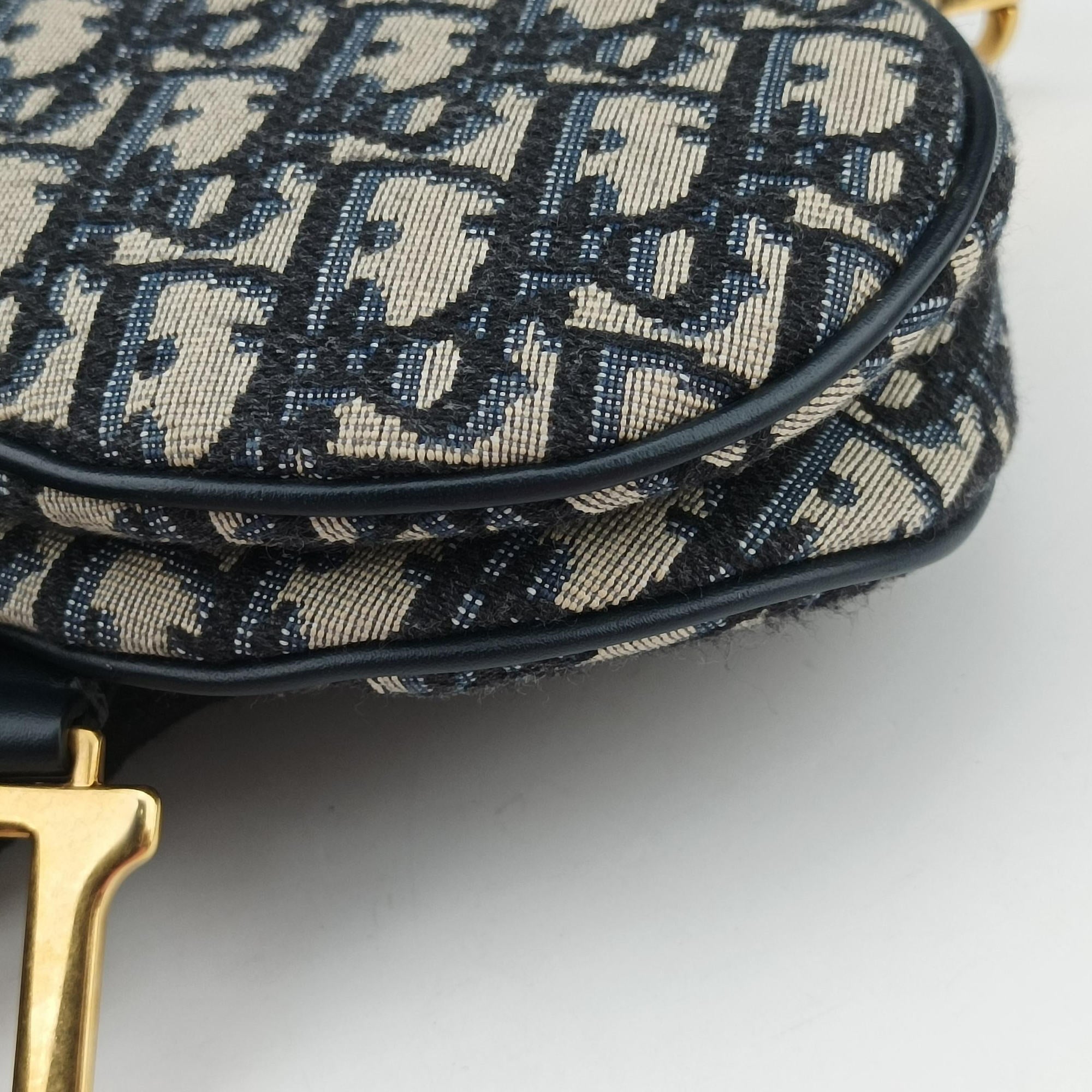 Saddle Navy×grey Jacquard × Leather 03-RU-1108サドル ネイビー×グレー ジャガード×レザー 03-RU-1108