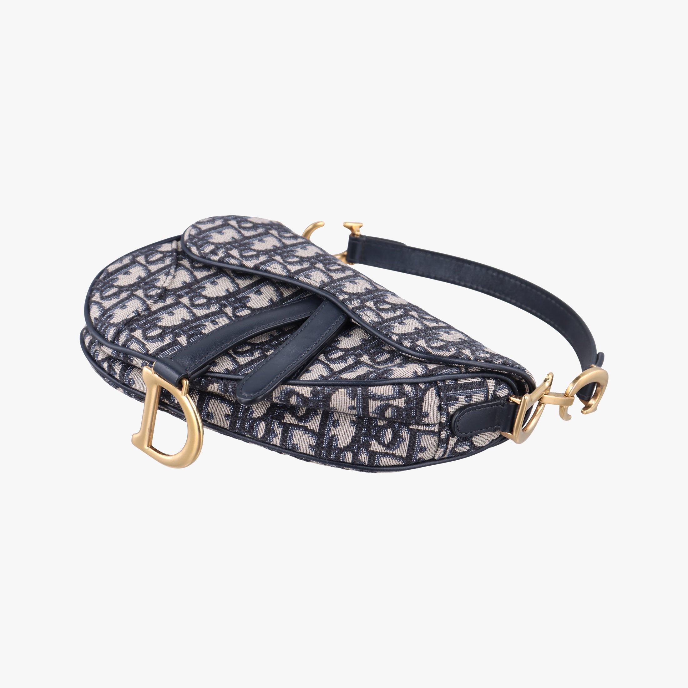 Saddle Navy×grey Jacquard × Leather 03-RU-1108サドル ネイビー×グレー ジャガード×レザー 03-RU-1108