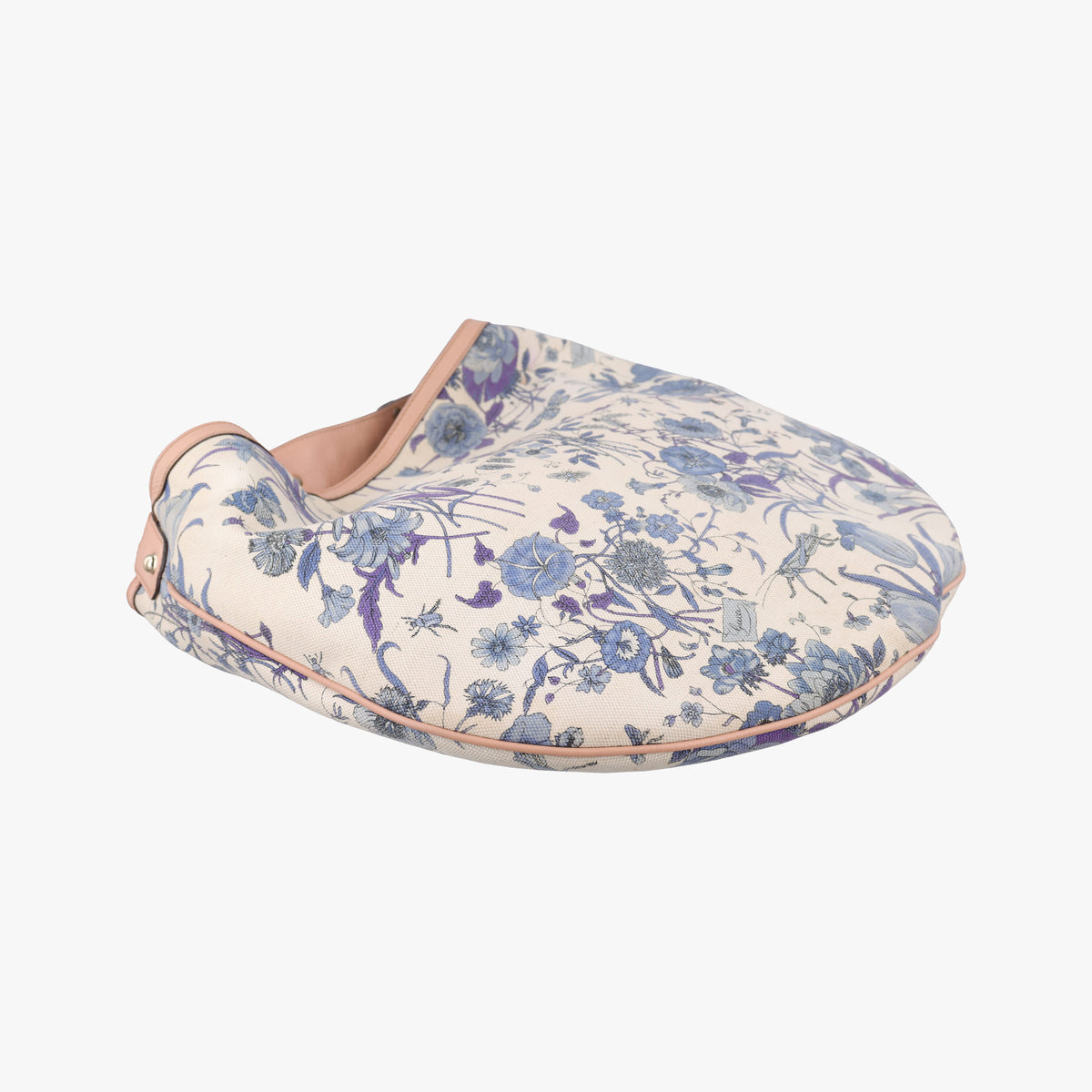 Flora Wave Hobo Blue ×White canvas×leather 170014 A0502006フローラ ウェーブ ホーボー ブルー×ホワイト キャンバス×レザー 170014 A0502006