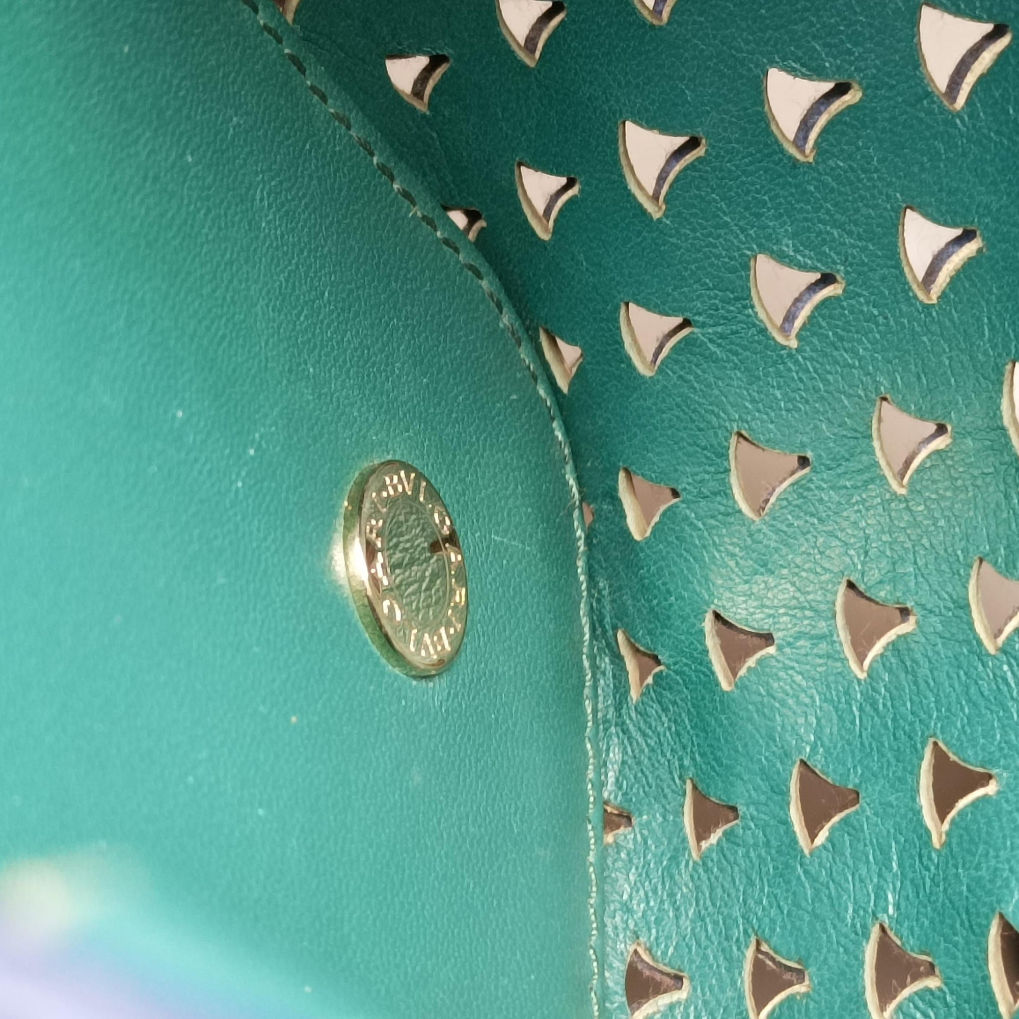 Isabella Rossellini Blue × Green Leather AX.M13.37183イザベラ ロッセリーニ ブルー × グリーン レザー AX.M13.37183
