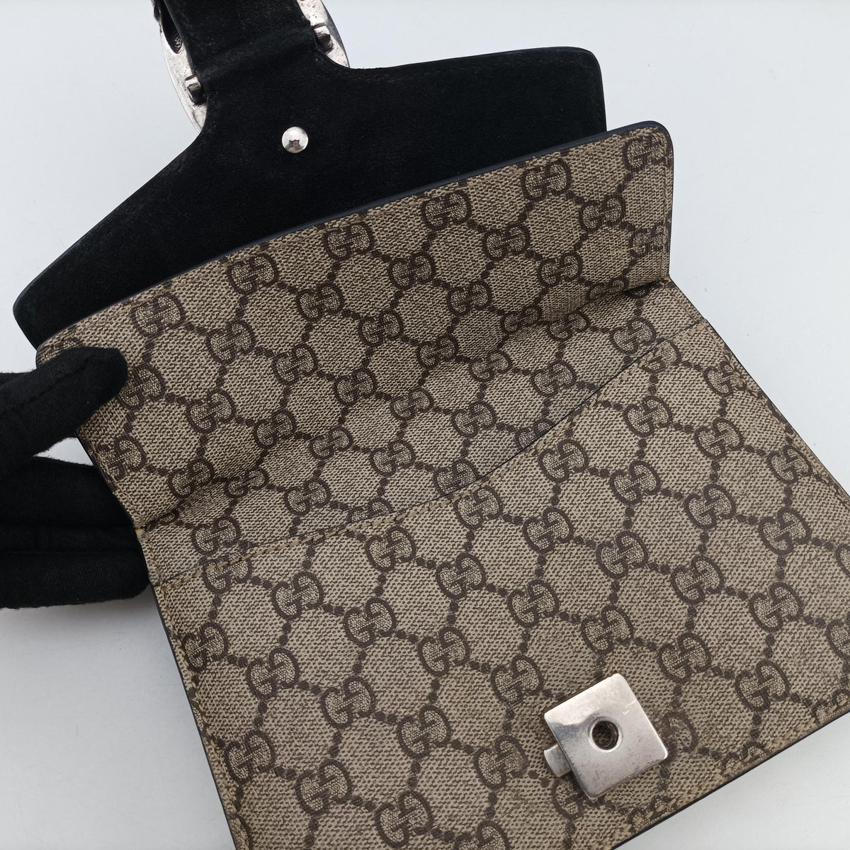 Dionysus beige×black PVC coated canvas × suede 421970 H020779652ディオニュソス ベージュ×ブラック PVCコーティングキャンバス×スエード 421970 H020779652