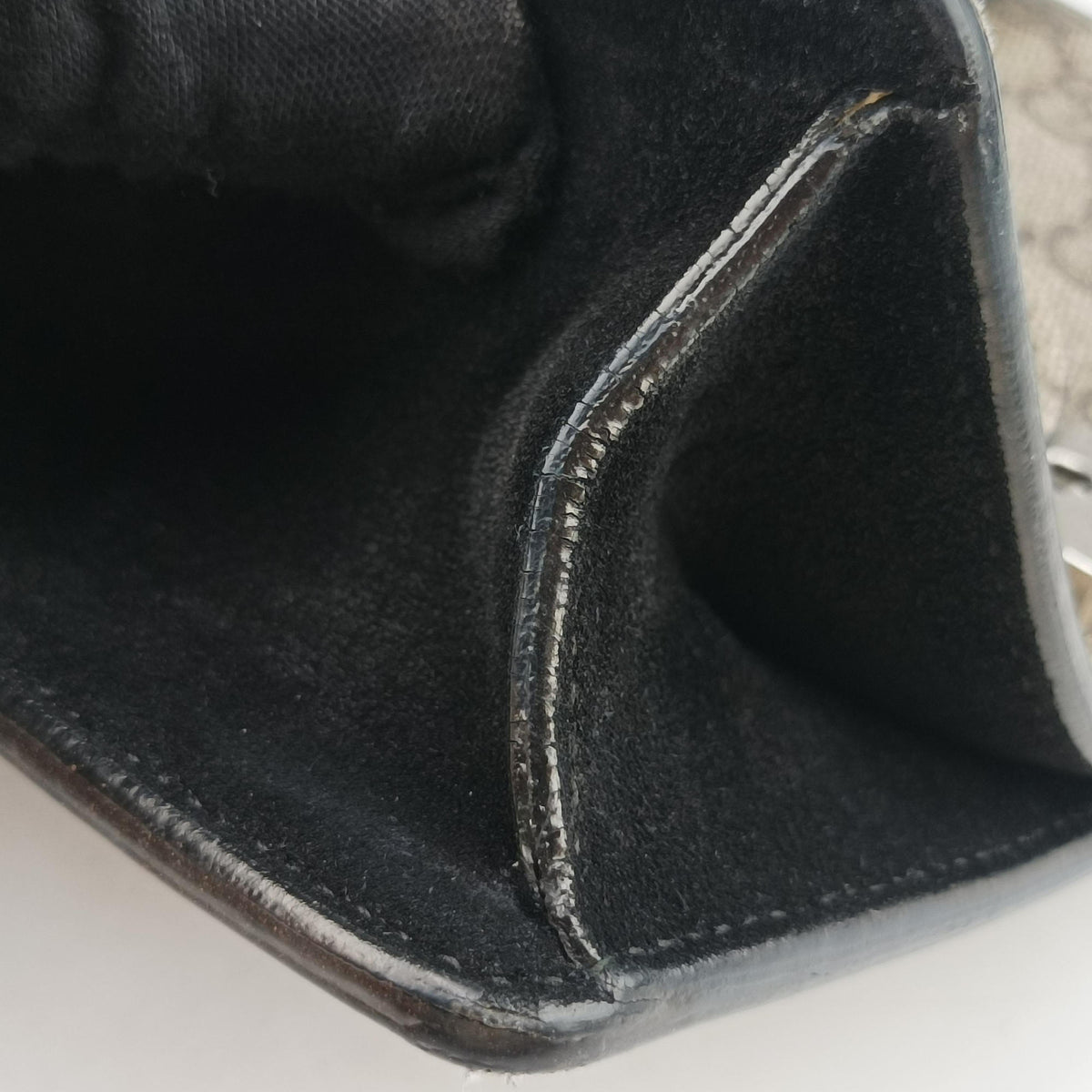 Dionysus beige×black PVC coated canvas × suede 421970 H020779652ディオニュソス ベージュ×ブラック PVCコーティングキャンバス×スエード 421970 H020779652