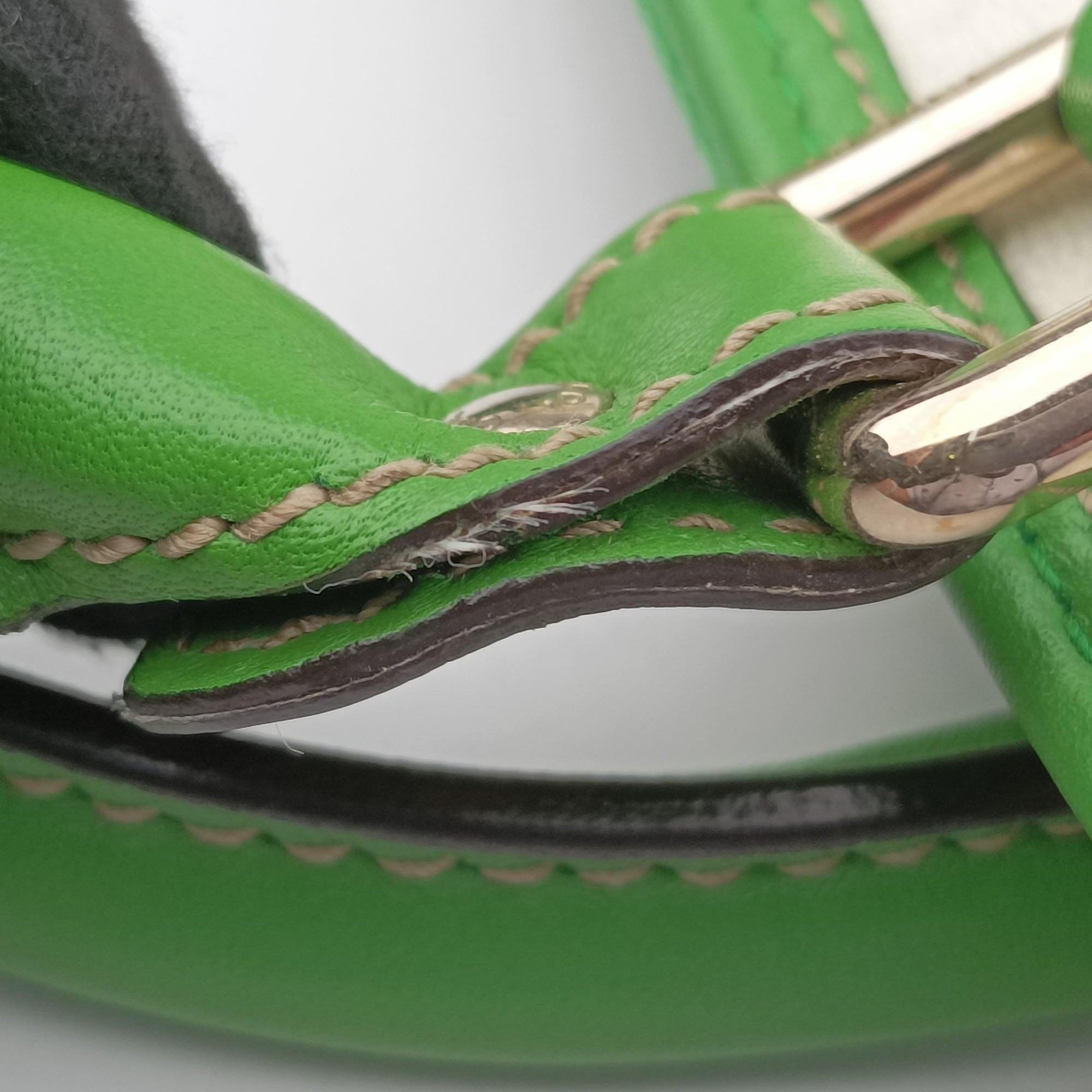 GG Flag Joy Boston White × Green × Yellow × Blue PVC Coated Canvas × Leather 195451 G012583045GGフラッグ ジョイ ボストン ホワイト × グリーン × イエロー × ブルー PVCコーティングキャンバス × レザー 195451 G012583045