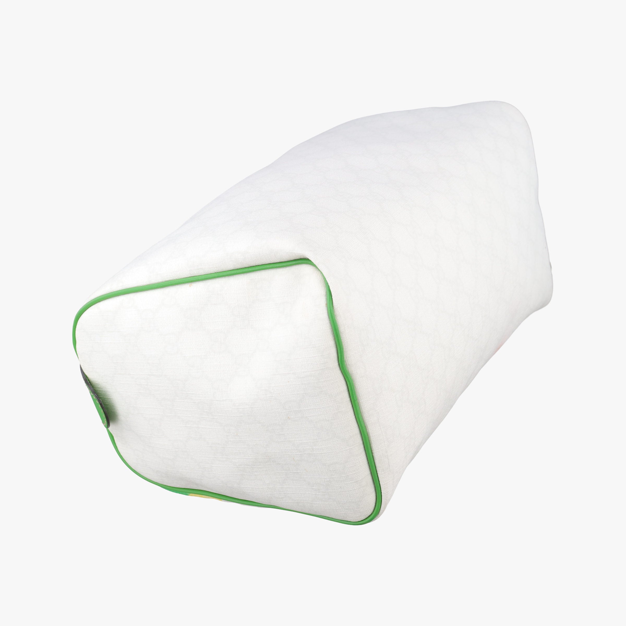 GG Flag Joy Boston White × Green × Yellow × Blue PVC Coated Canvas × Leather 195451 G012583045GGフラッグ ジョイ ボストン ホワイト × グリーン × イエロー × ブルー PVCコーティングキャンバス × レザー 195451 G012583045