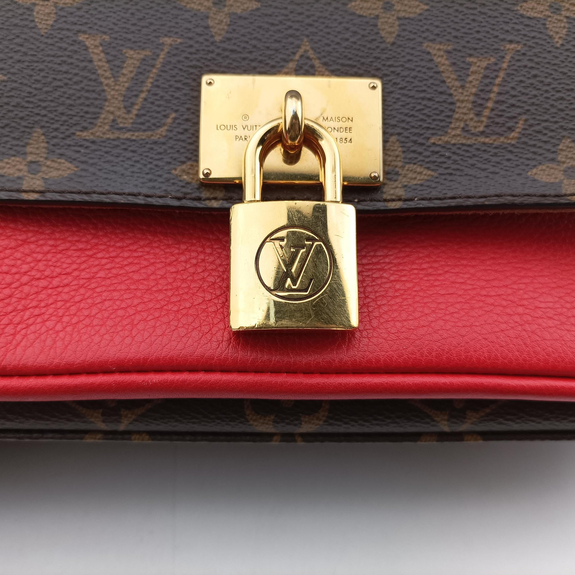 MARIGNAN Brown×COQUELICOT Monogram Canvas×calf leather M44544 AR1188 IC Chipマリニャン モノグラム/ブラウン×コクリコ モノグラムキャンバス×カーフレザー M44544 AR1188 ICチップ