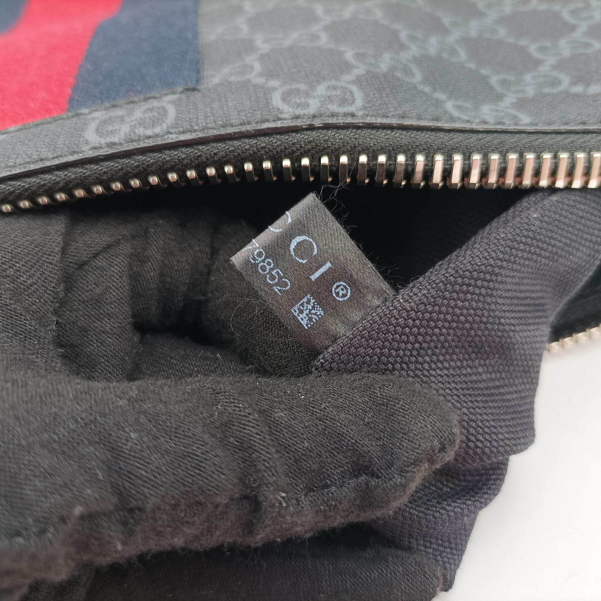 GG Supreme Shelley Messenger Black×red PVC coated canvas×Leather 474139 G027679852GGスプリーム メッセンジャー ブラック×レッド PVCコーティングキャンバス×レザー 474139 G027679852