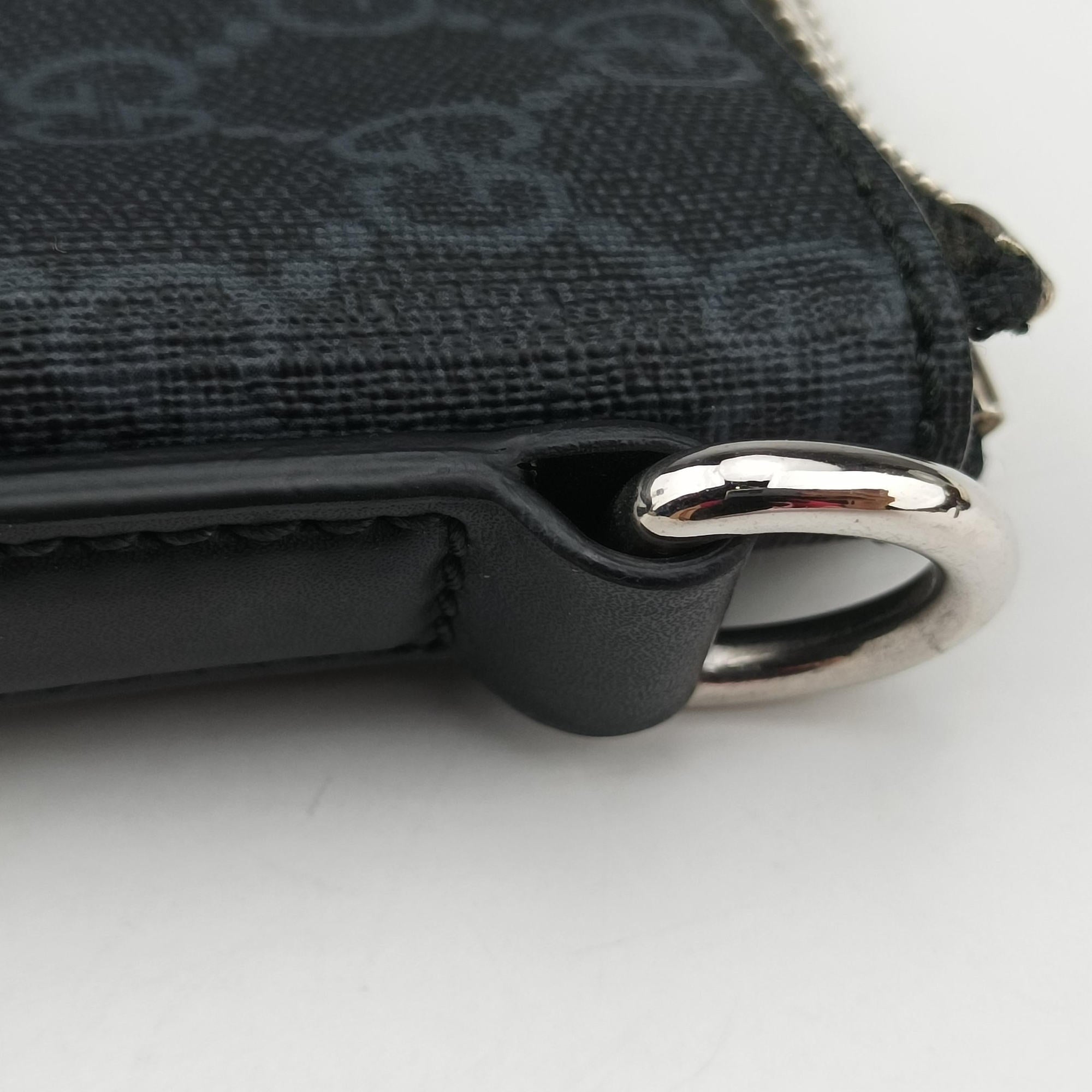 GG Supreme Shelley Messenger Black×red PVC coated canvas×Leather 474139 G027679852GGスプリーム メッセンジャー ブラック×レッド PVCコーティングキャンバス×レザー 474139 G027679852