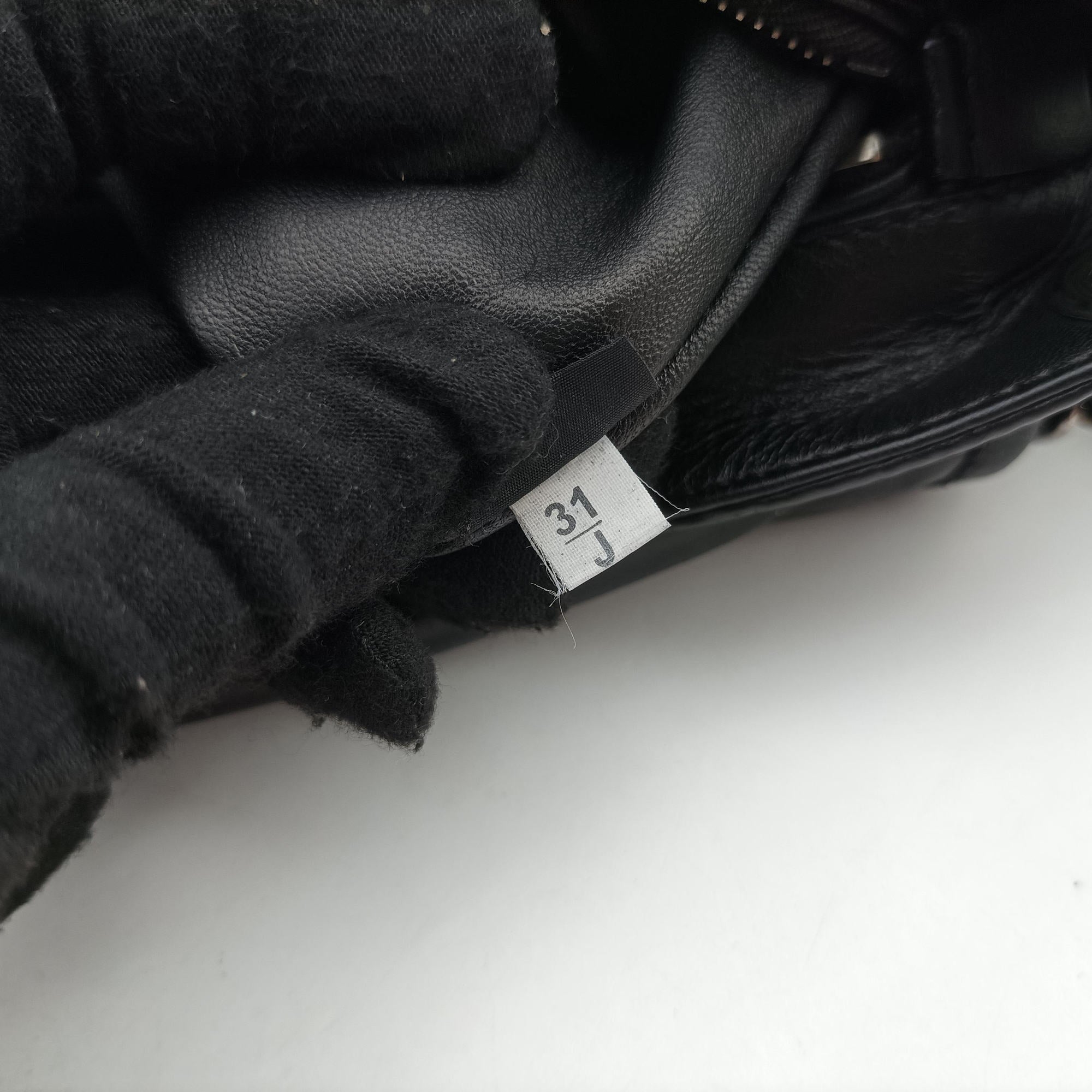 Antique Pushlock Chain Black Leather 31/Jアンティーク プッシュロック チェーン ブラック レザー 31/J