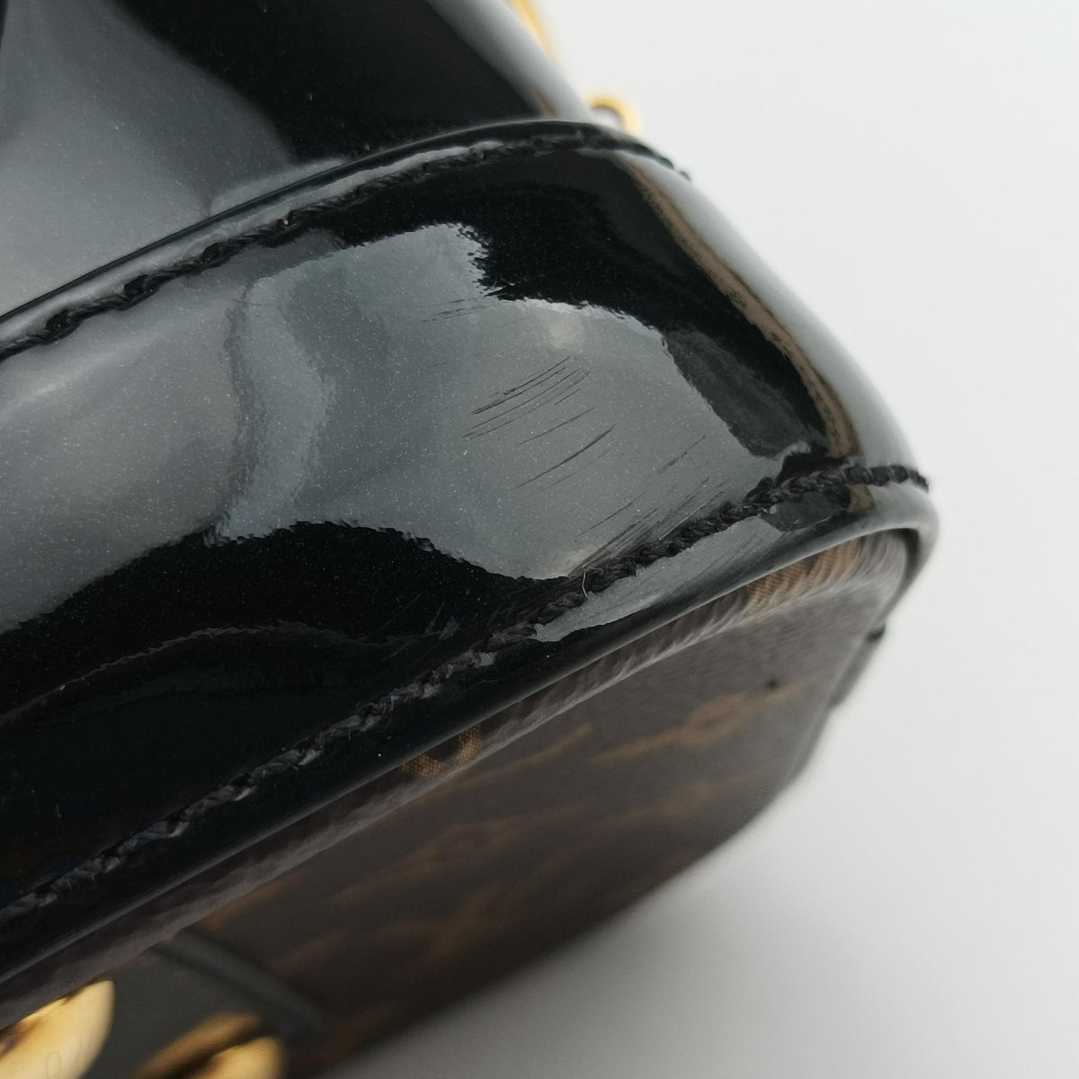 Pre-owned Louis Vuitton Miroir Alma PM BLACK Vernis M54705 shoulderbag | stylenewstar