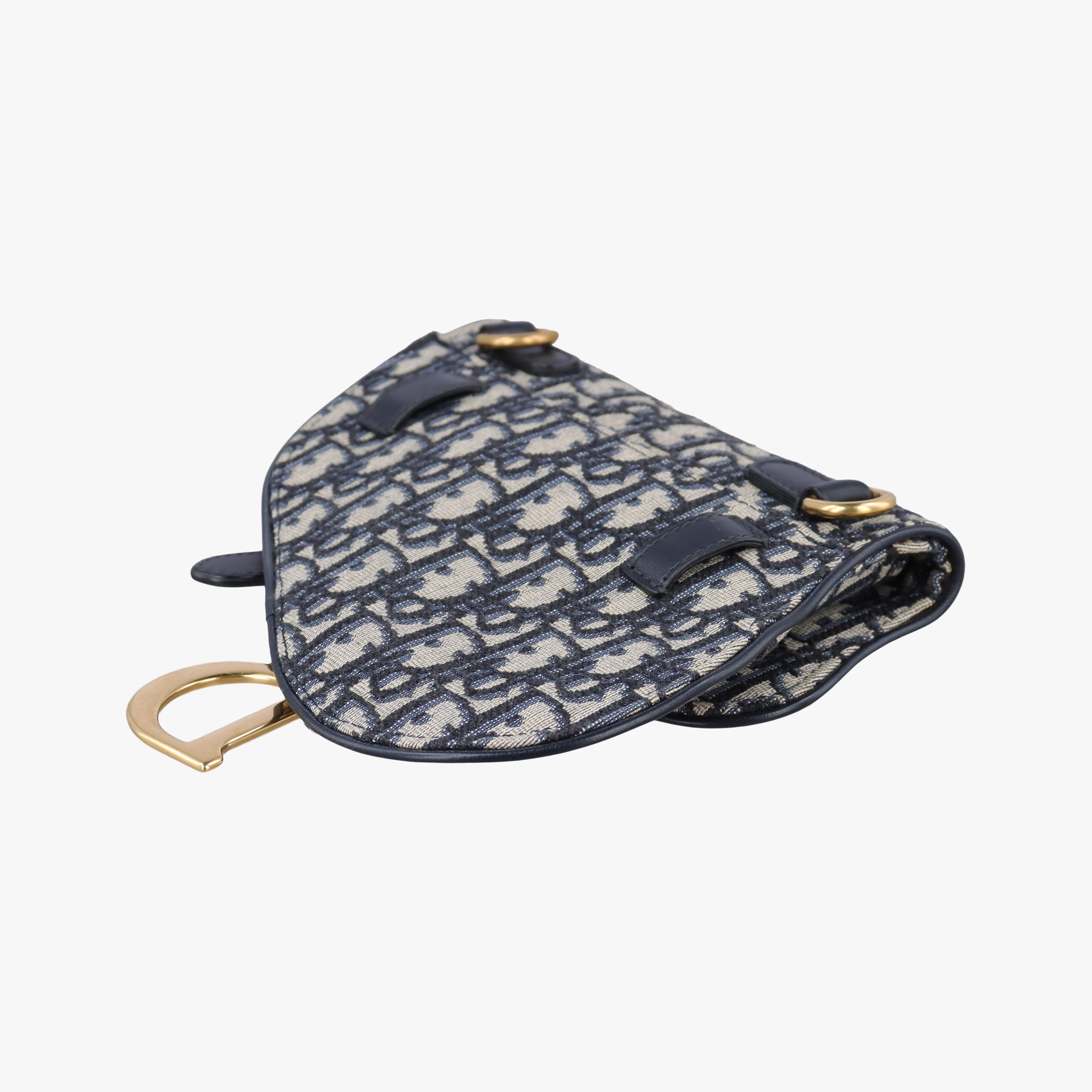 Saddle Navy Jacquard×Leather 50-MA-0129サドル ネイビー ジャガード×レザー 50-MA-0129
