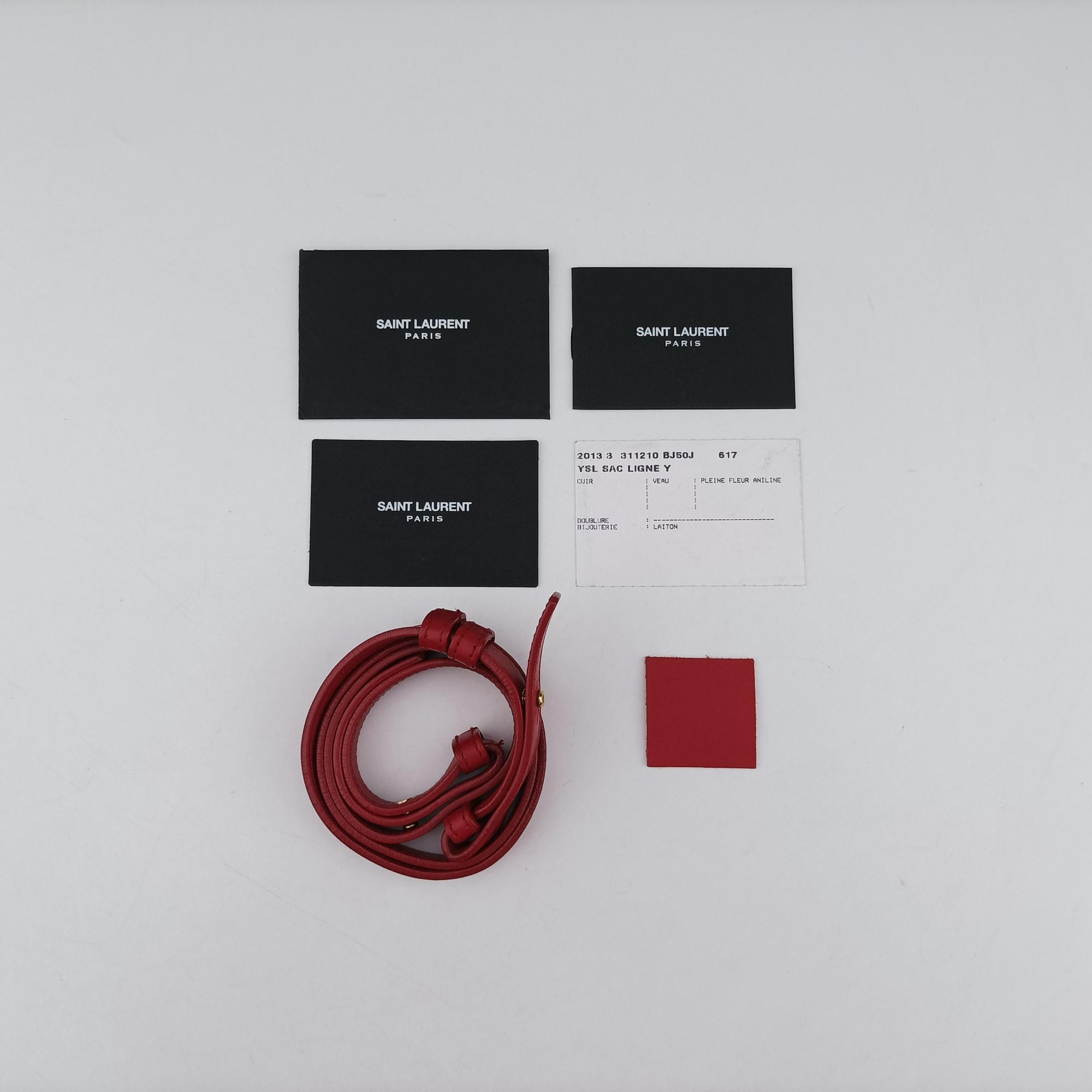 Y Ligne Petit Cabas Red Leather 311210 311210.529258Yライン プチカバス レッド レザー 311210 311210.529258