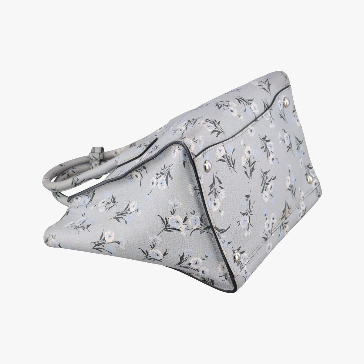 Double Zip Tote Floral Print Multicolour SaffianoLeather BL837P 113 8ダブルジップトート フローラル プリント マルチカラー サフィアーノレザー BL837P 113 8