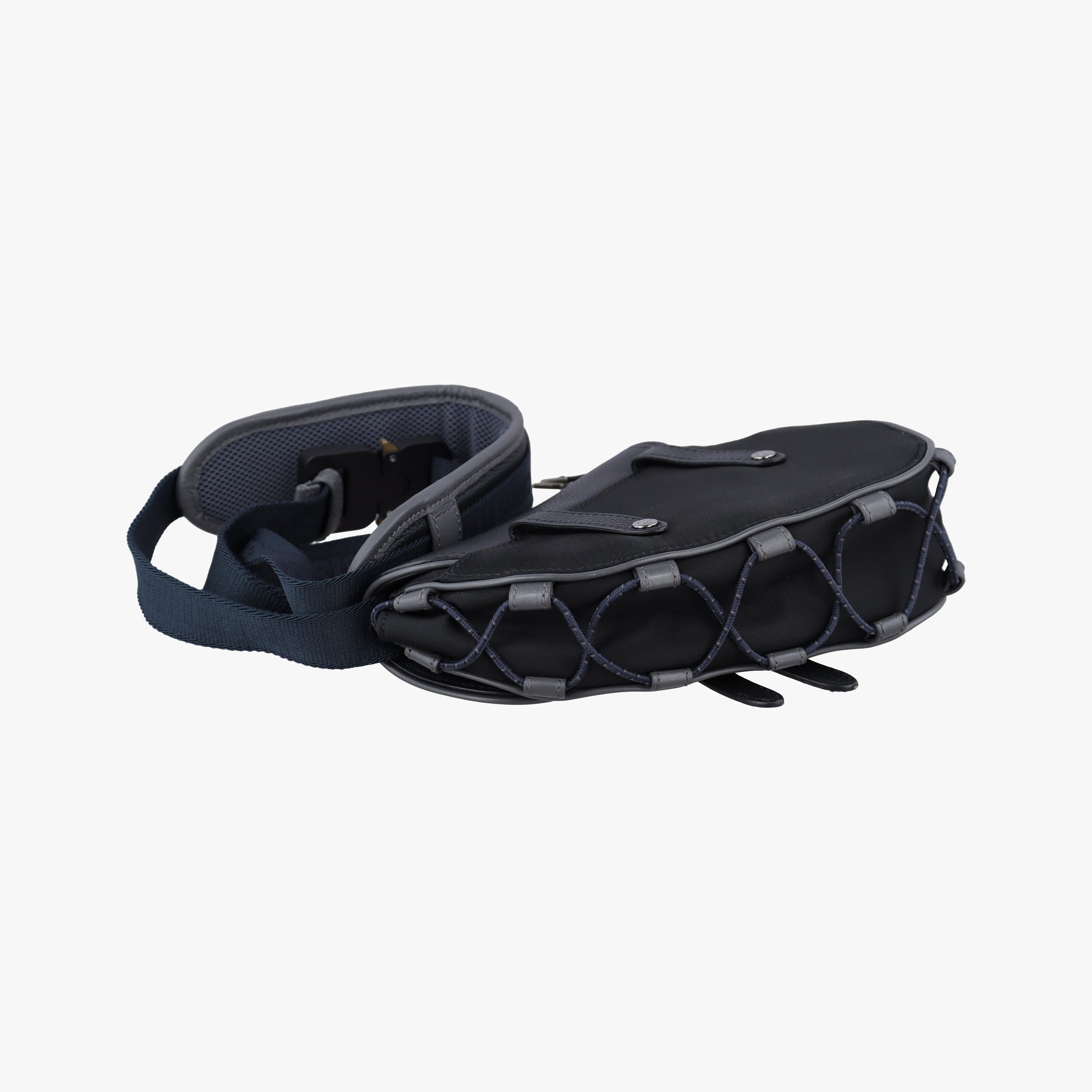 saddle Black Leather×Nylon 27-BO-0291サドル ブラック レザー×ナイロン 27-BO-0291