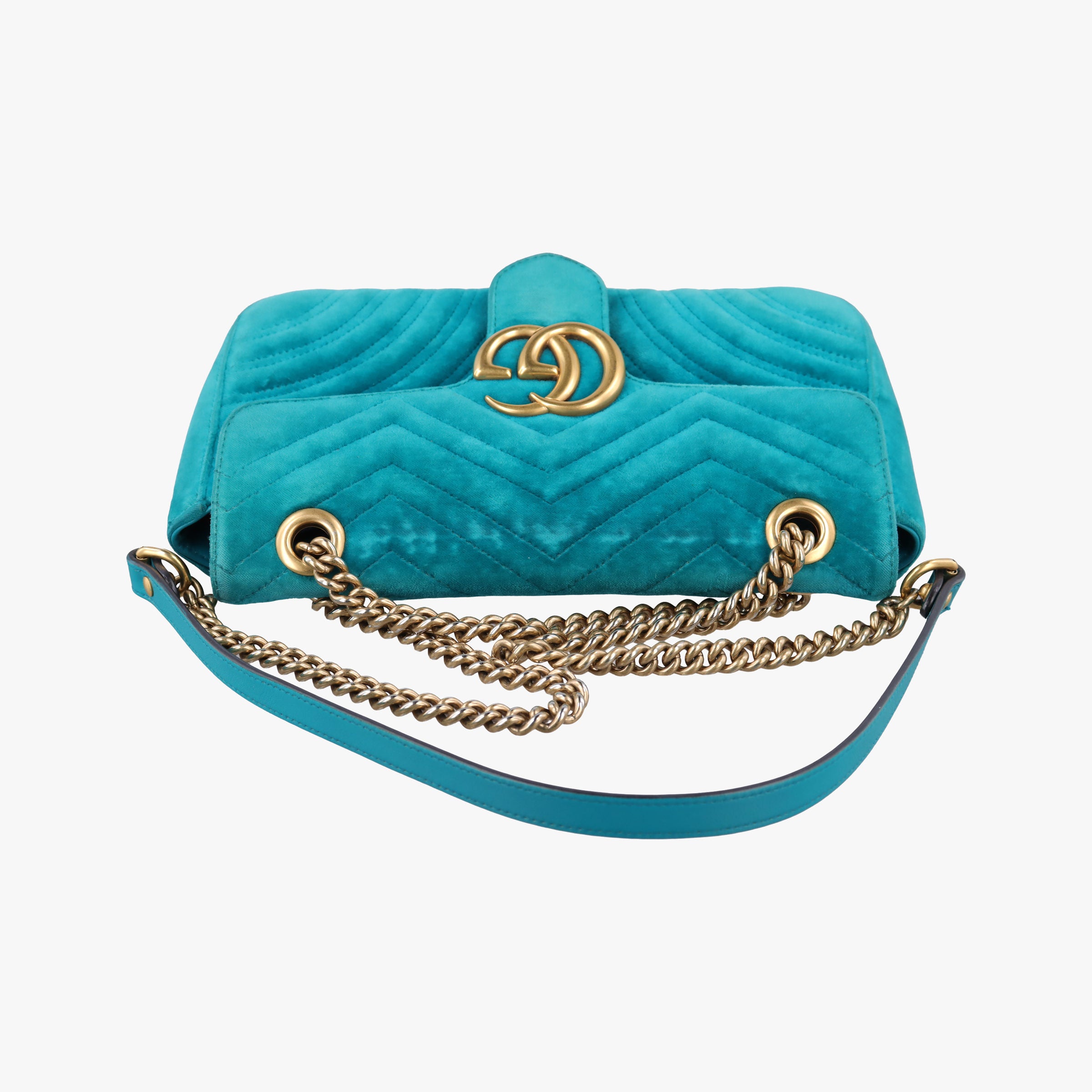 GG Marmont Blue velour 443497 F022343874GGマーモント ブルー ベロア 443497 F022343874