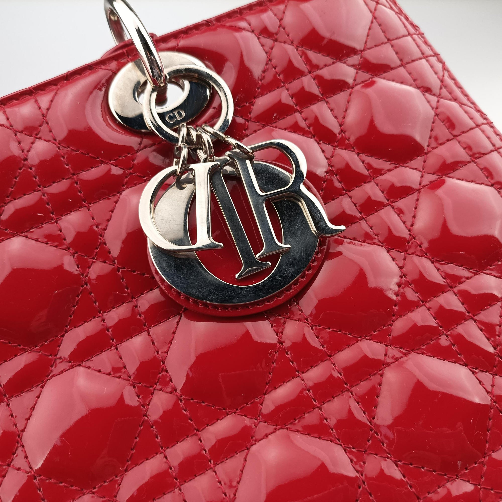 Lady Dior Red patent 16-BO-0152レディディオール レッド パテント 16-BO-0152