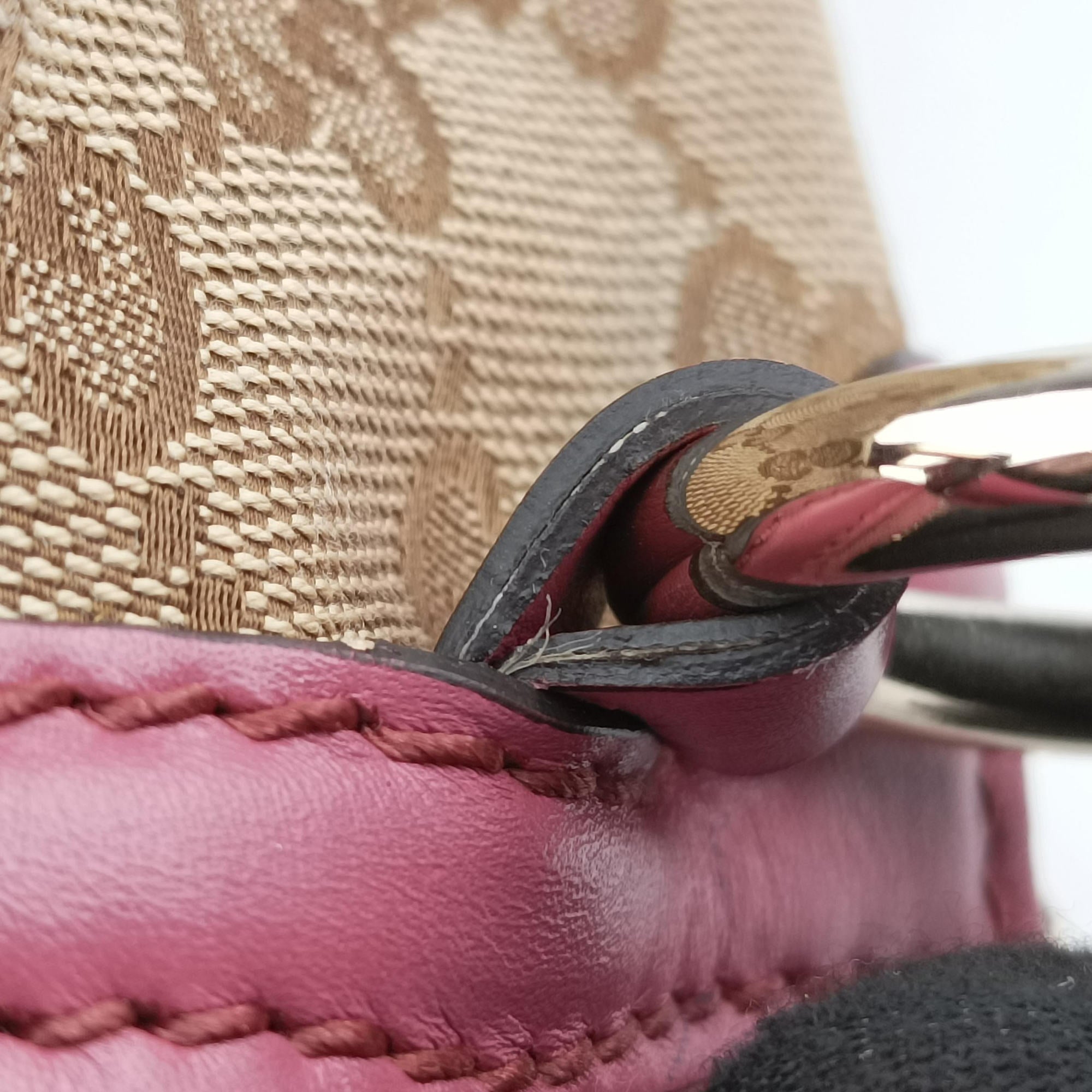 Sukey Beige × Pink Canvas×Leather 247902 H013146544スーキー ベージュ x ピンク キャンバス×レザー 247902 H013146544