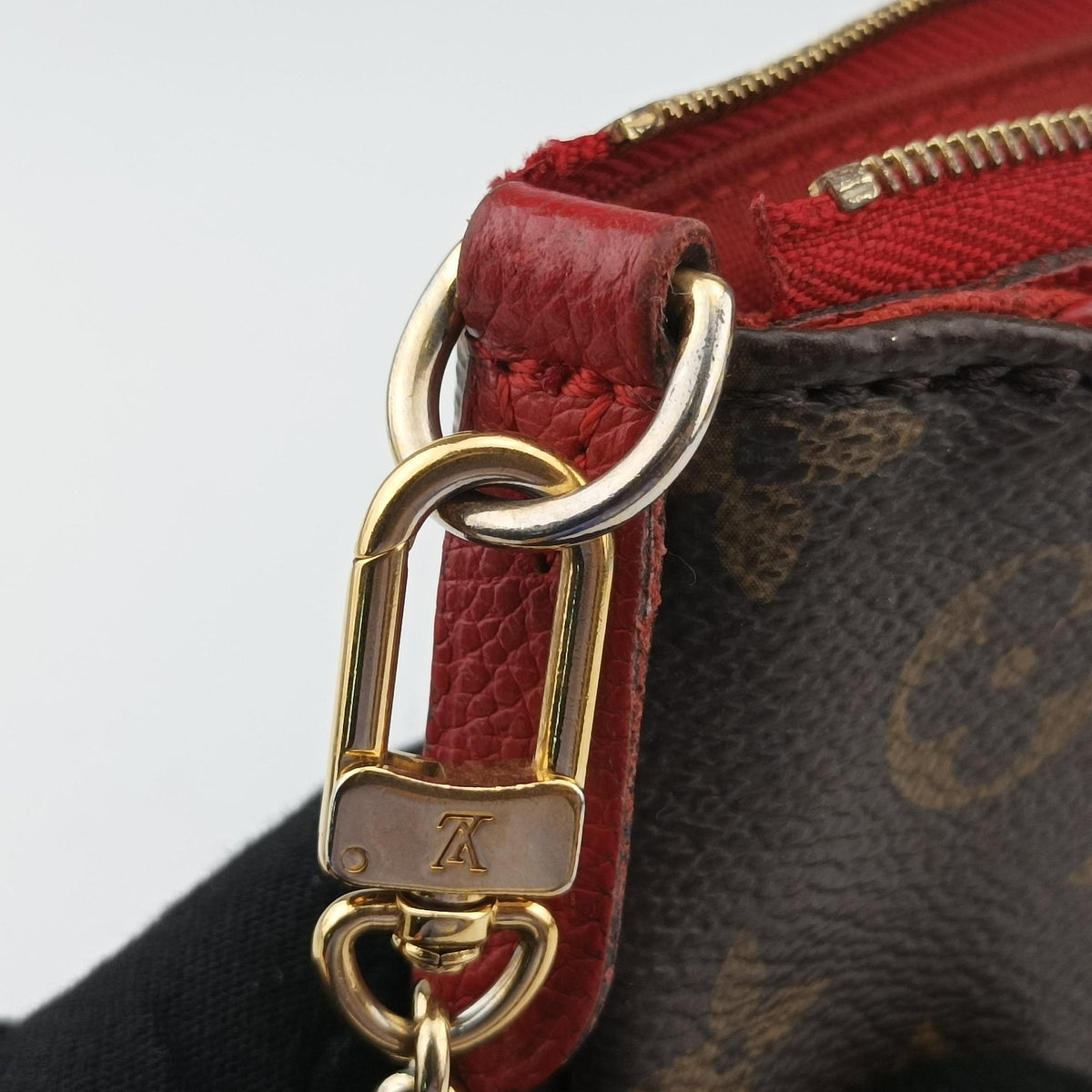 PALLAS Clutch brown×CERISE Monogram Canvas×calf leather M41638 CA1138パラス クラッチ モノグラム/ブラウン×スリーズ モノグラムキャンバス×カーフレザー M41638 CA1138