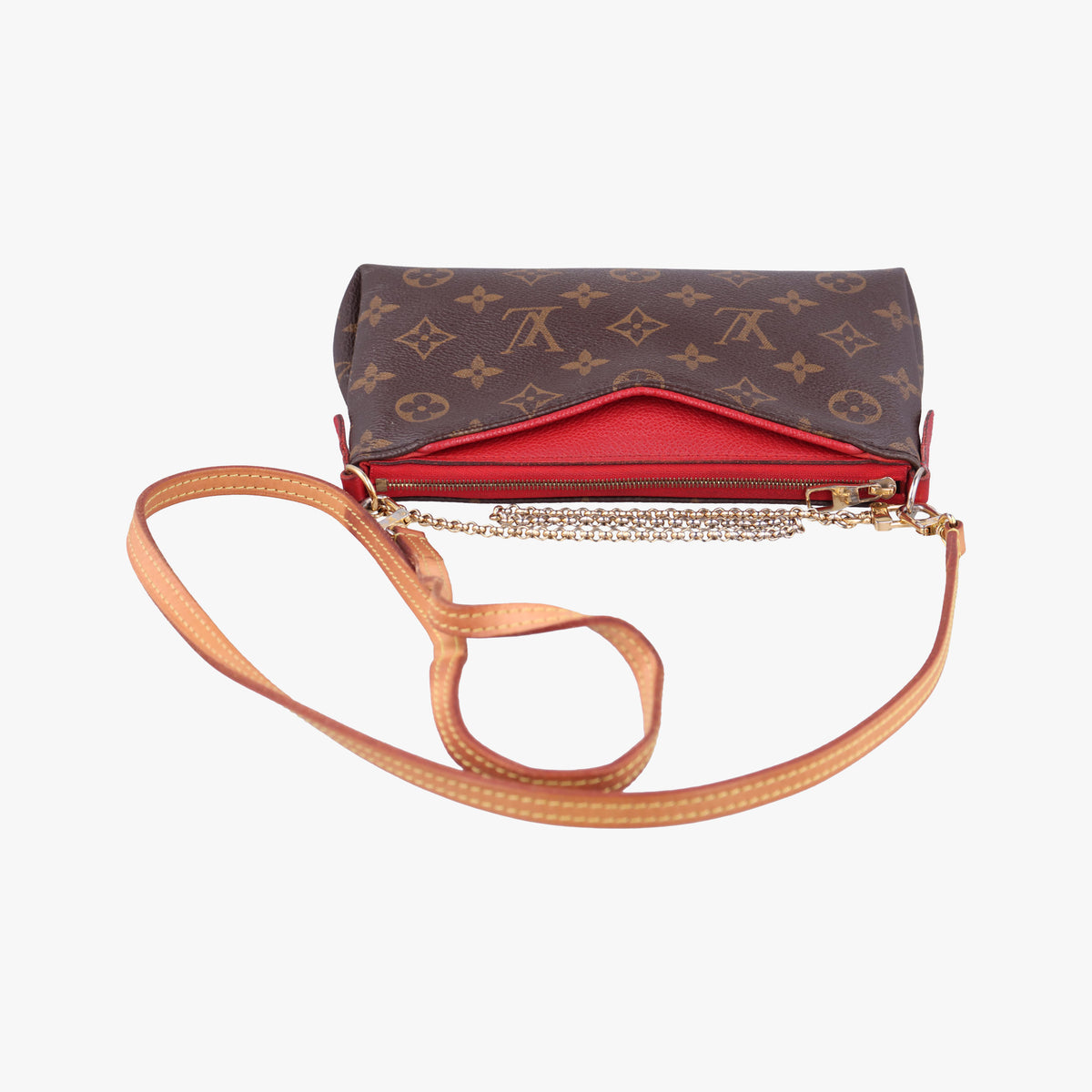 PALLAS Clutch brown×CERISE Monogram Canvas×calf leather M41638 CA1138パラス クラッチ モノグラム/ブラウン×スリーズ モノグラムキャンバス×カーフレザー M41638 CA1138