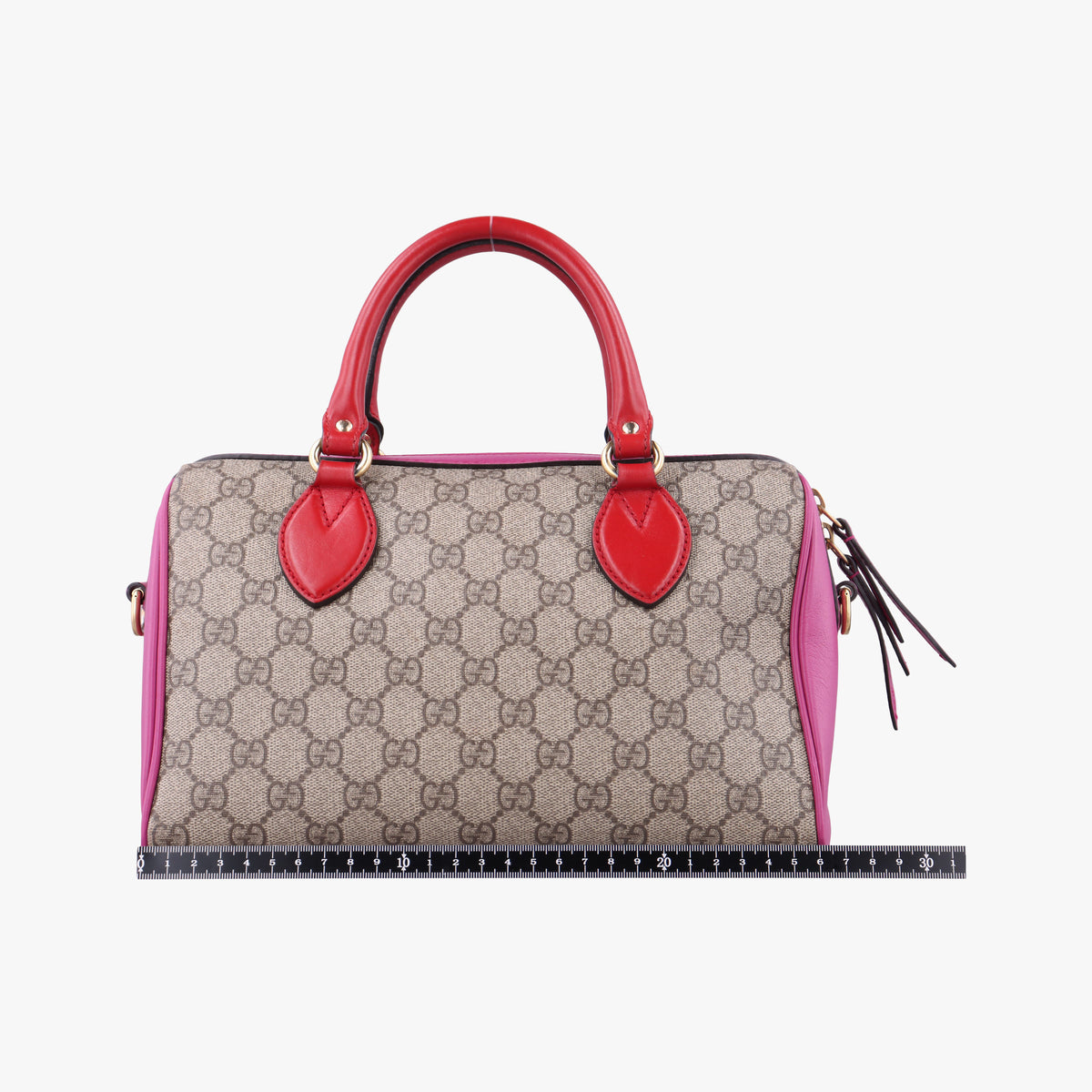 GG SUPREME beige×red×pink PVC coated canvas×Leather 409529 I019122646GGスプリーム ベージュ×レッド×ピンク PVCコーティングキャンバス×レザー 409529 I019122646