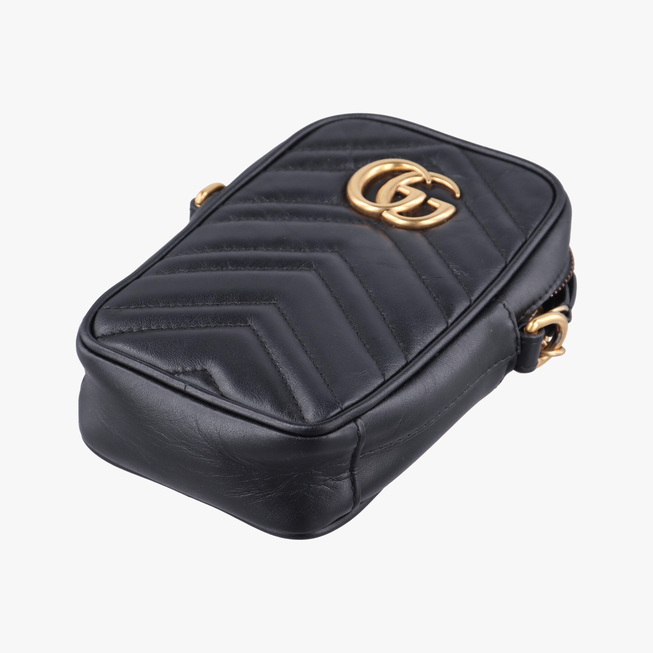 GG Marmont Black Leather 598597 GGマーモント ブラック レザー 598597