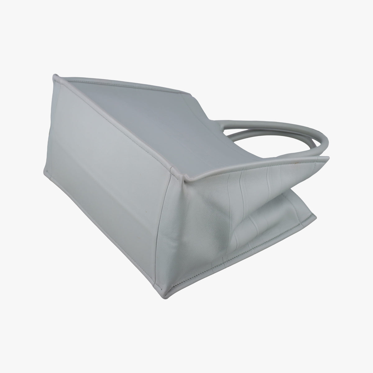 Book Tote Bag Grey leather 62-MA-0210 IC Chipブックトート バッグ グレー レザー 62-MA-0210 ICチップ