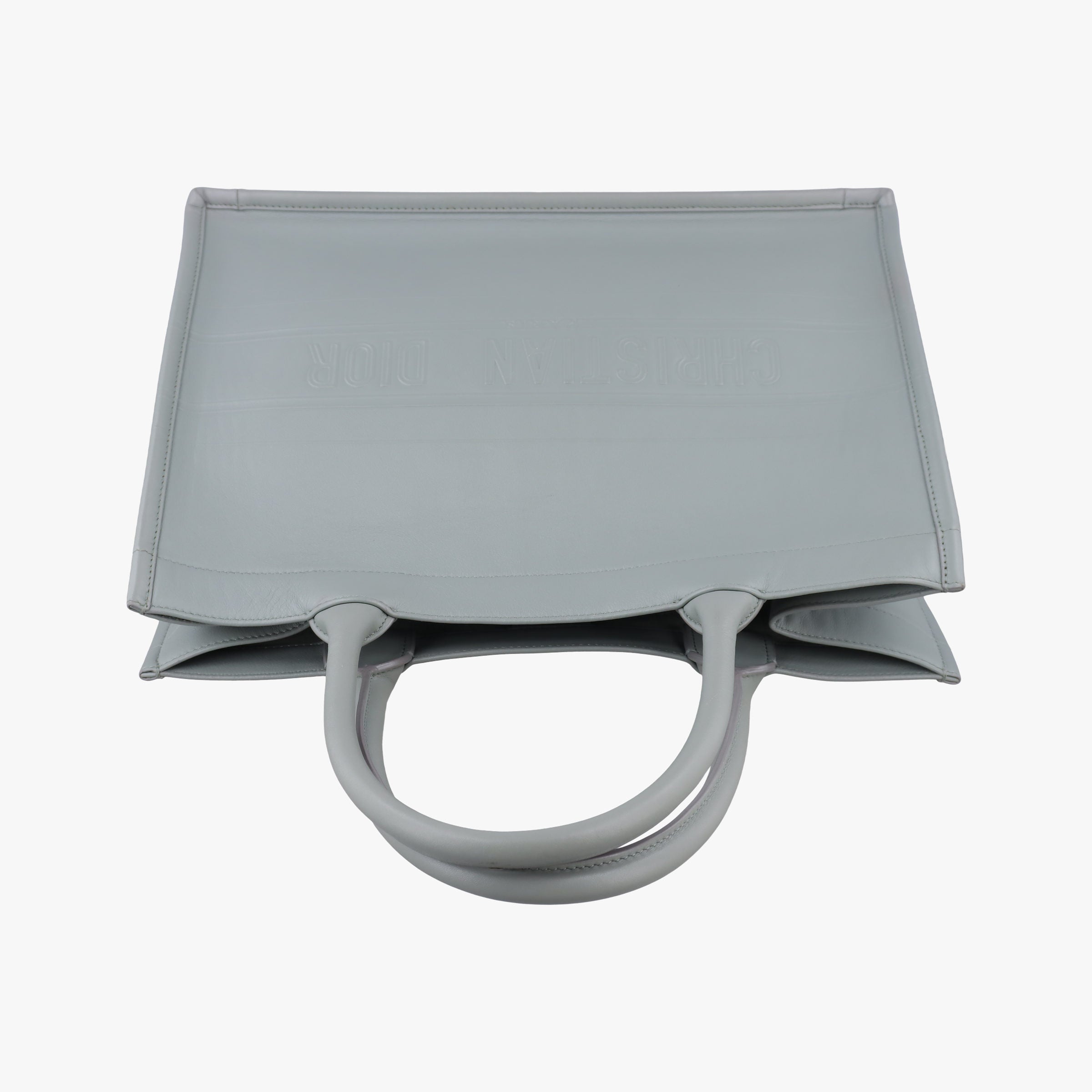 Book Tote Bag Grey leather 62-MA-0210 IC Chipブックトート バッグ グレー レザー 62-MA-0210 ICチップ