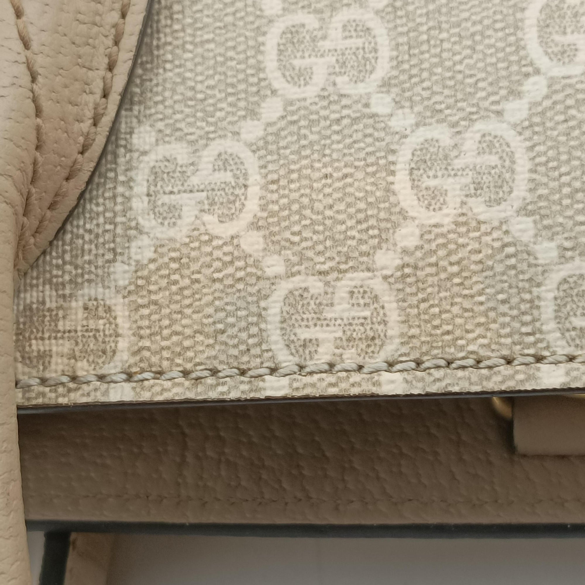 Interlocking G Beige PVC coated canvas×Leather 659983 G039238286インターロッキングG ベージュ PVCコーティングキャンバス×レザー 659983 G039238286
