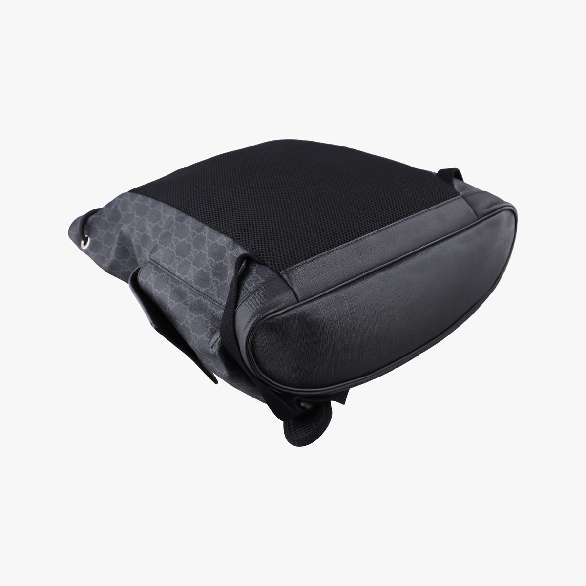 GG Supreme Black x Gray PVC coated canvas×leather 495563 C028223256GGスプリーム ブラック×グレー PVCコーティングキャンバス×レザー 495563 C028223256