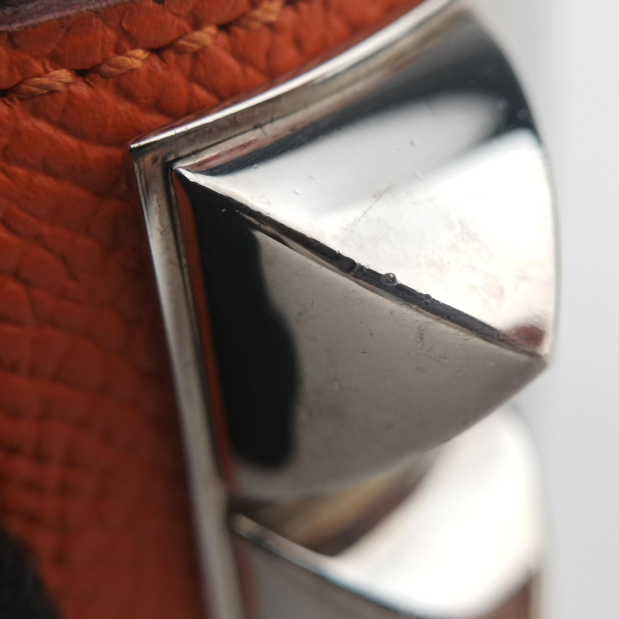 Collier de chien Orange×silver Leather×GP S ▢R SIコリエ ド シアン オレンジ×シルバー レザー×GP S ▢R SI