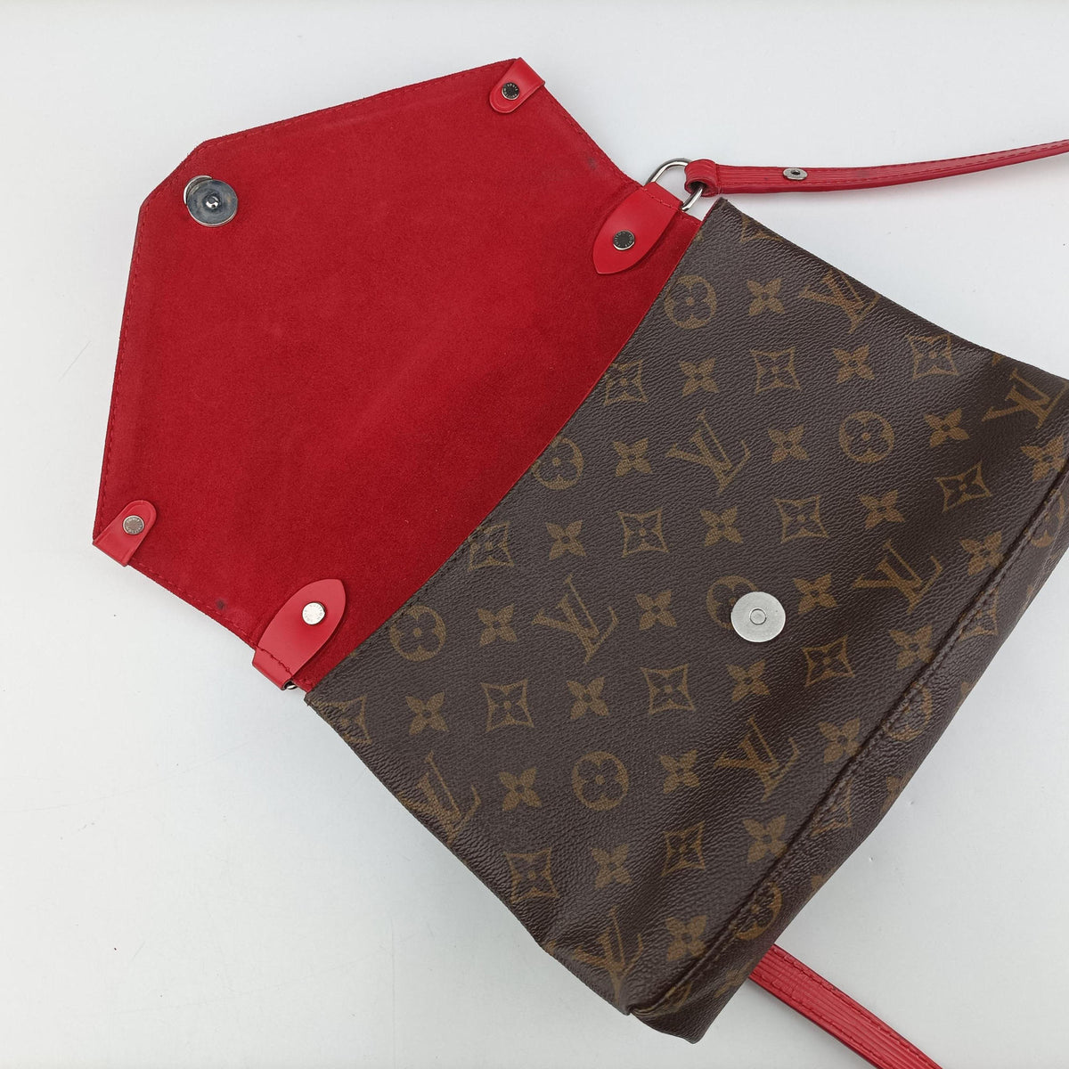 SAINT MICHEL Brown×COQUELICOT Monogram Canvas×epi M44031 CA3117サンミシェル モノグラム/ブラウン×コクリコ モノグラムキャンバス×エピ M44031 CA3117