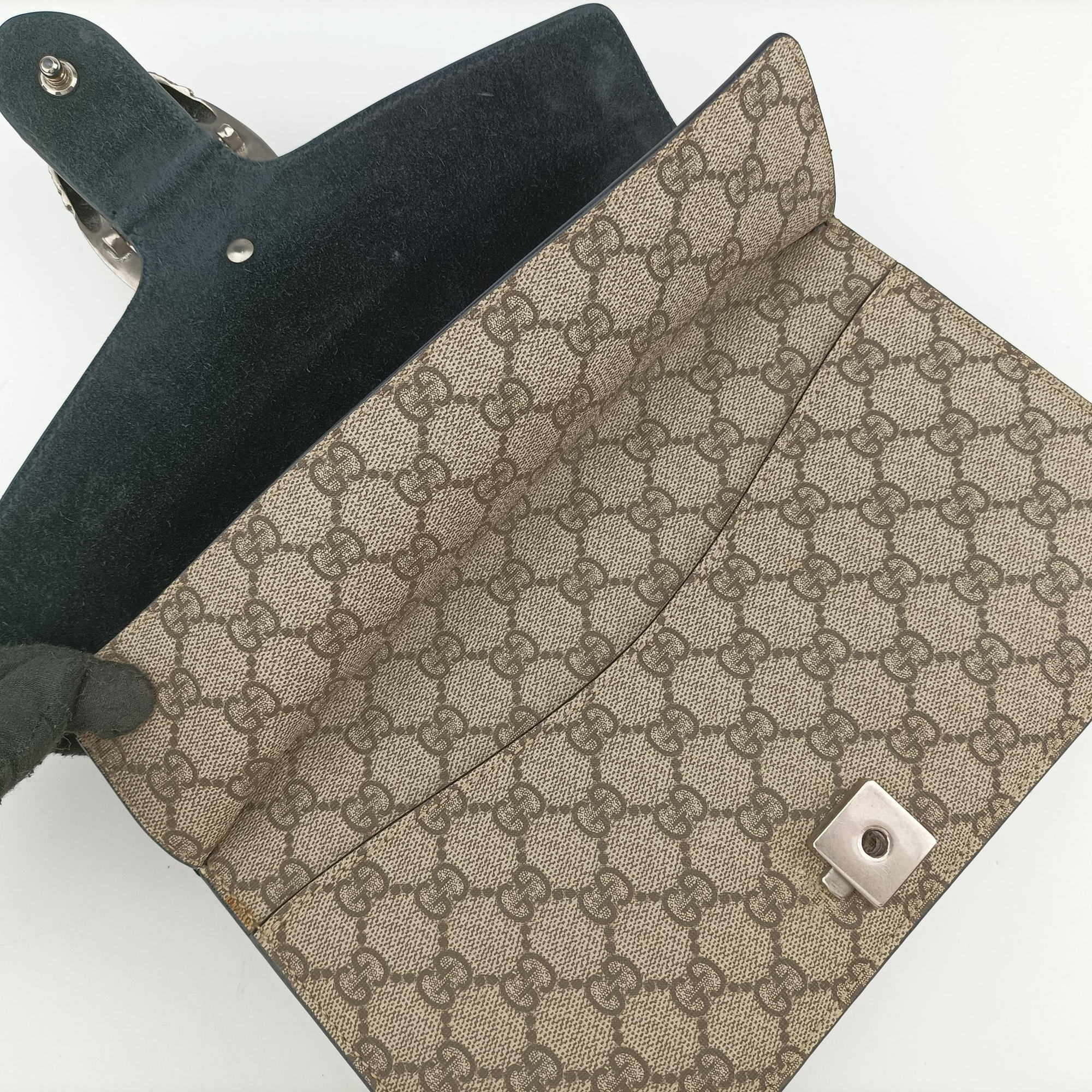 Dionysus beige×black PVC coated canvas × suede 400249 I025131437ディオニュソス ベージュ×ブラック PVCコーティングキャンバス × スエード 400249 I025131437