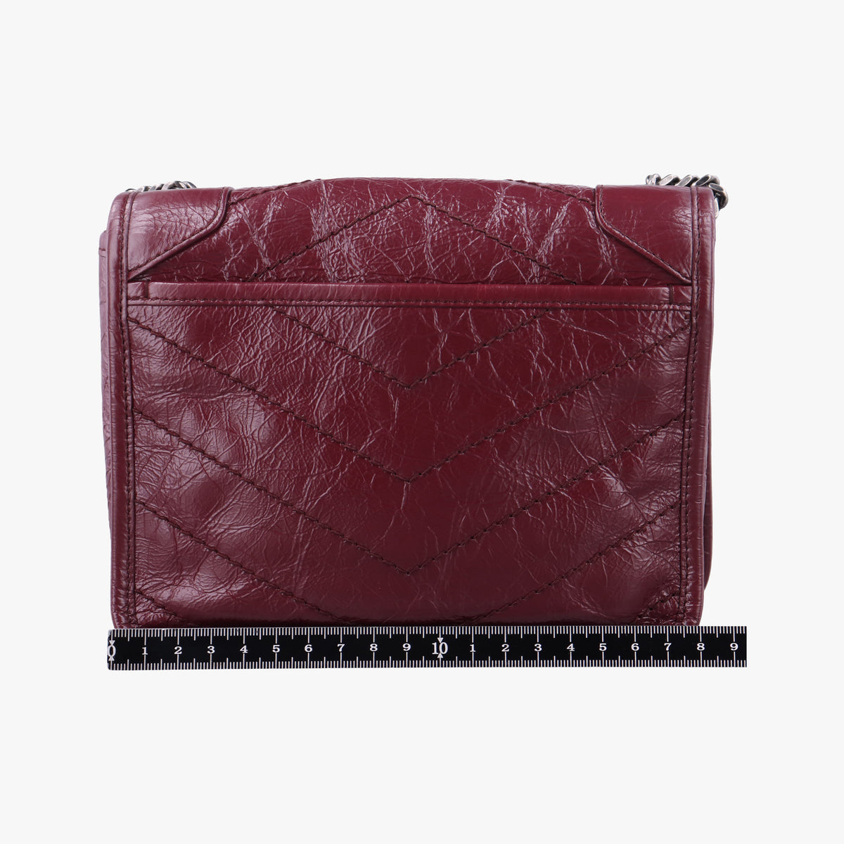 Pre-owned Yves Saint Laurent Niki Burgundy Leather 583103 shoulderbag | stylenewstar