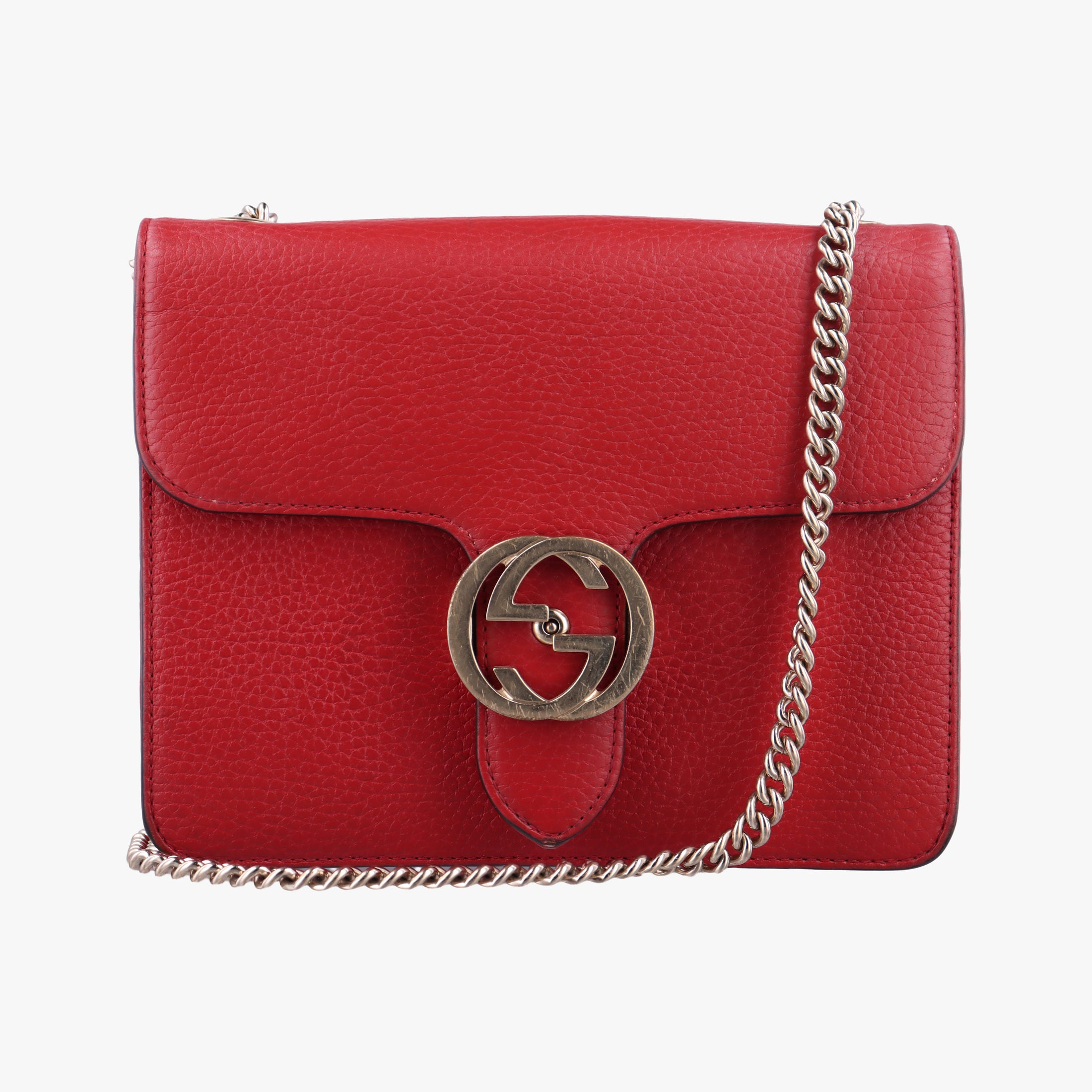 Interlocking G Red Leather 510304 G026787367インターロッキングG レッド レザー 510304 G026787367