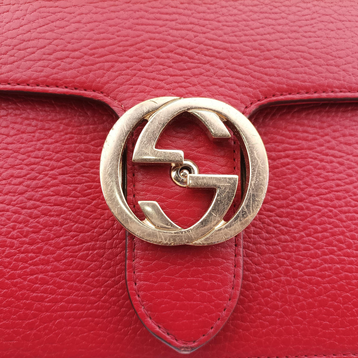 Interlocking G Red Leather 510304 G026787367インターロッキングG レッド レザー 510304 G026787367