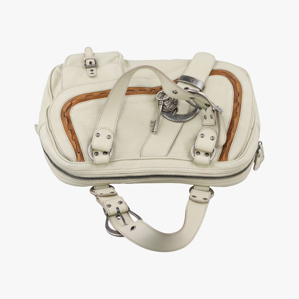 Pre-owned Christian Dior Gaucho White Leather shoulderbag | stylenewstar