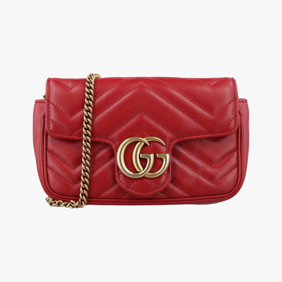 GG Marmont Red Leather 476433 GGマーモント レッド レザー 476433