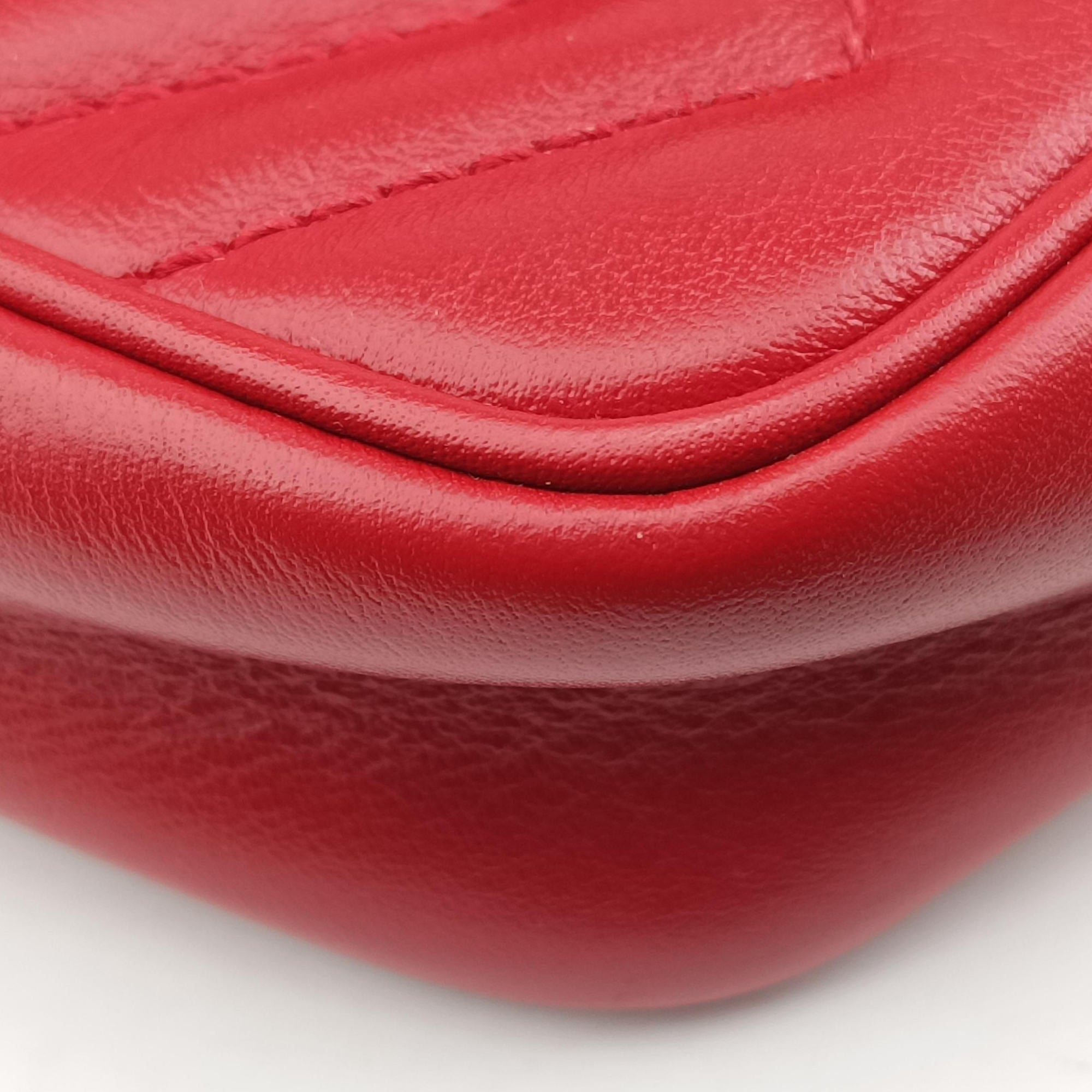 GG Marmont Red Leather 476433 GGマーモント レッド レザー 476433