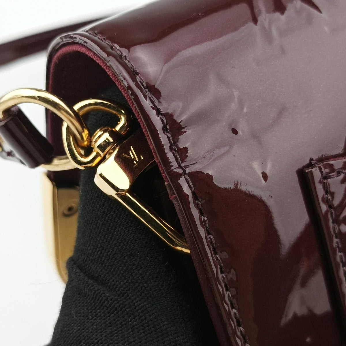 Pre-owned Louis Vuitton Rossmore MM Amarante Vernis M91550 shoulderbag | stylenewstar