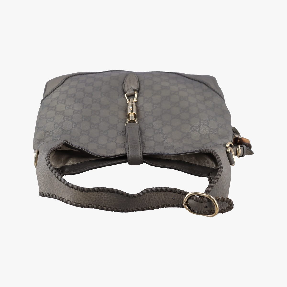 Pre-owned Gucci New Jackie Grey Leather 246907 shoulderbag | stylenewstar