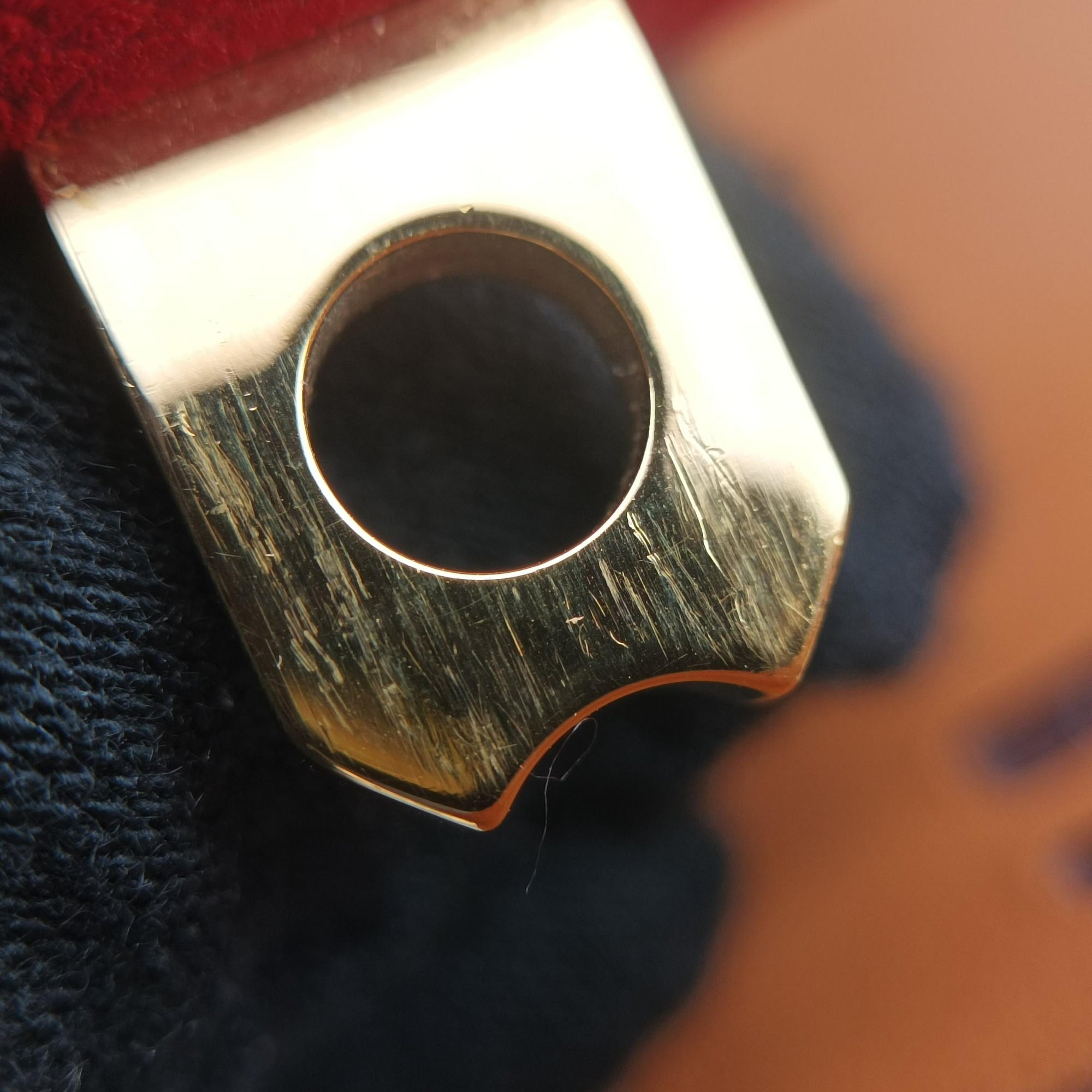 Collier de chien Red×golden Leather × GP S □P Bコリエ ド シアン レッド×ゴールド レザー×GP S □P B